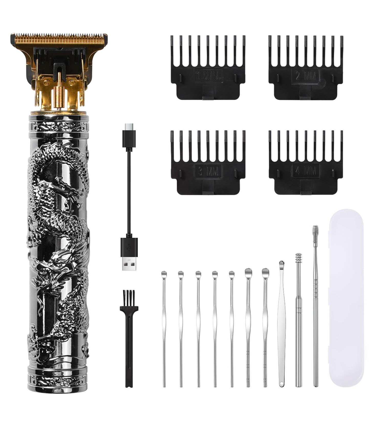 Hair Clipper with Earpick Accessories Professional Cordless Hair Trimmer Barber Trimmer Rechargeable T Type Classical Sculpting Texture Hair Trimmer Hair Clippers - Buy Online on SooperMarket.com