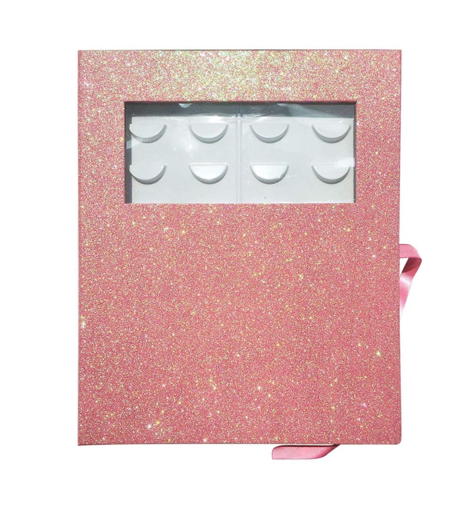 Glitter Paper Eyelash Storage Book - 16 Pairs Organizer & Display Case in Pink - Buy Online on SooperMarket.com