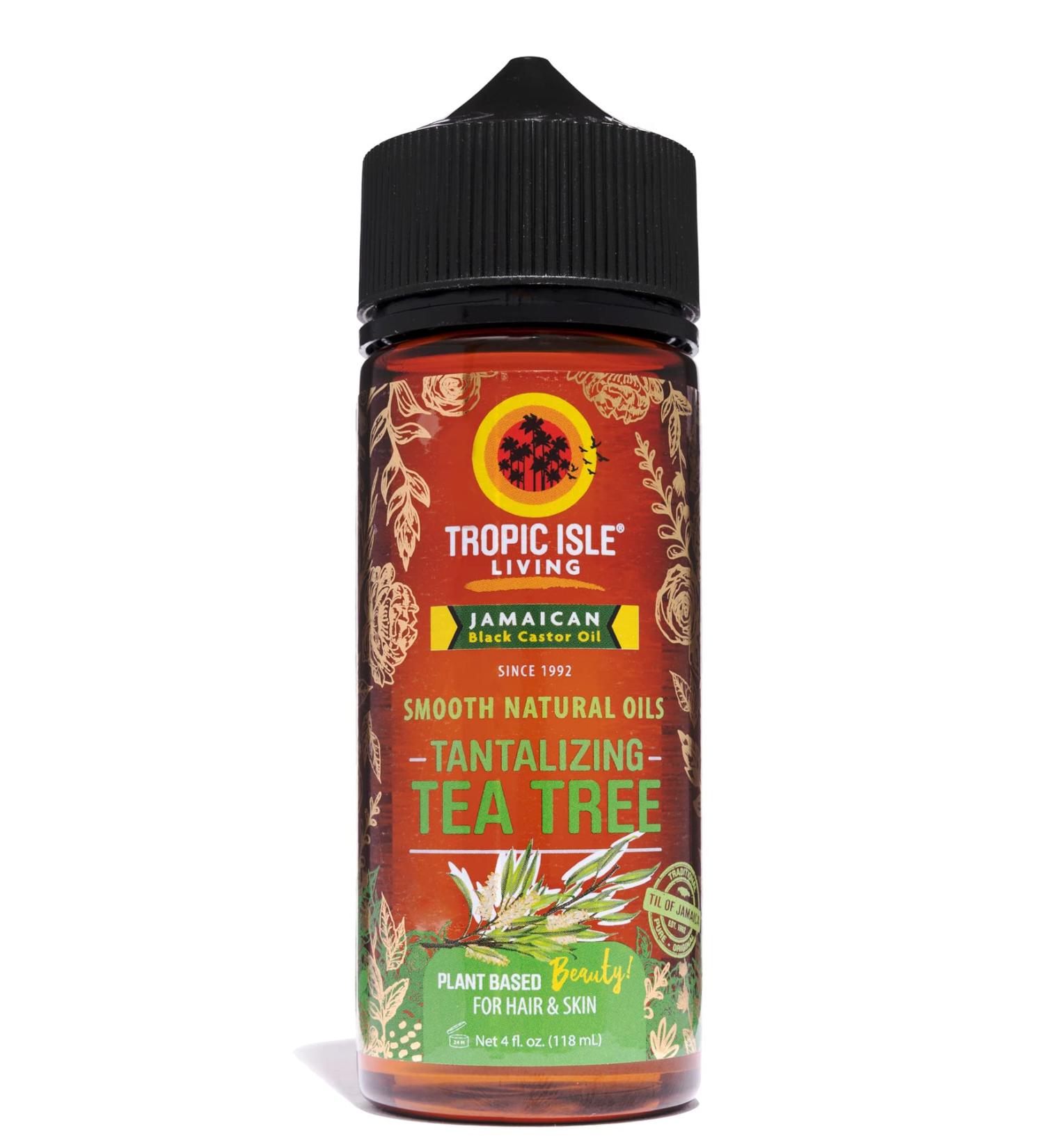 Tropic Isle Living Natural Hair Growth & Skin Care Oil | Refreshing Fragrance | Hydrating Massage Oil | Hot Oil Treatment 4oz (Tea Tree) - Buy Online on SooperMarket.com