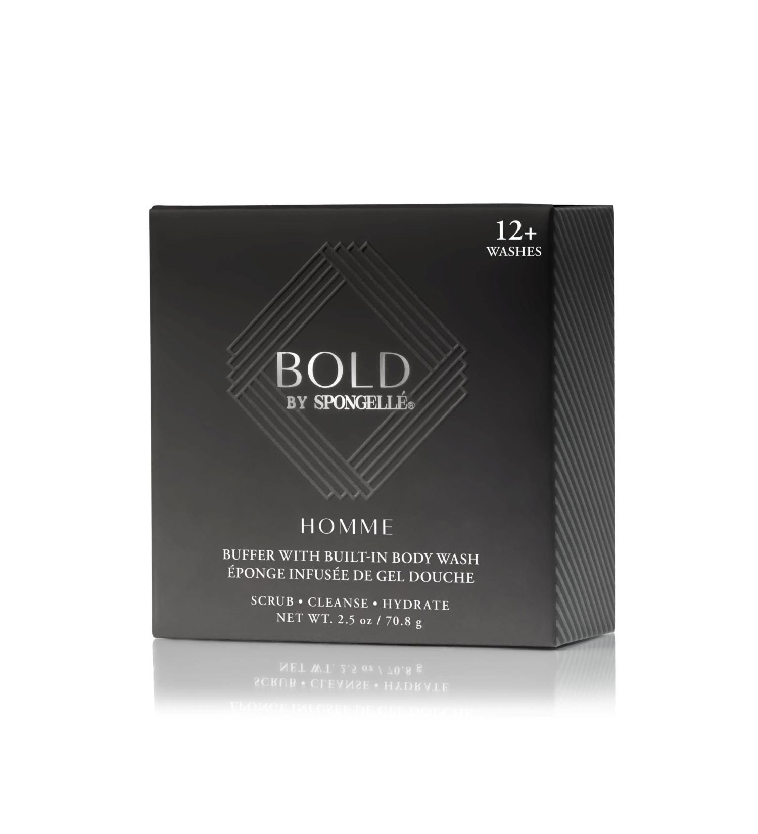 Spongelle Bold Homme Buffer - Cucumber Body Wash for Men | 20+ Washes | 3.5oz - International Shipping Available - Buy Online on SooperMarket.com