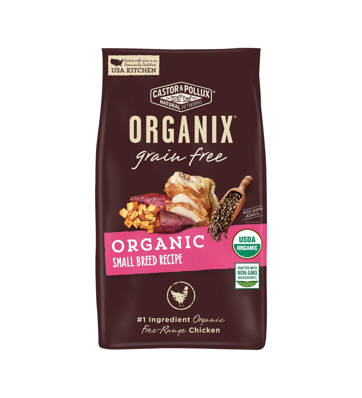 Castor and Pollux ORGANIX Grain Free Chicken Small Dog Food - Organic 10 lb Bag - Buy Online on SooperMarket.com