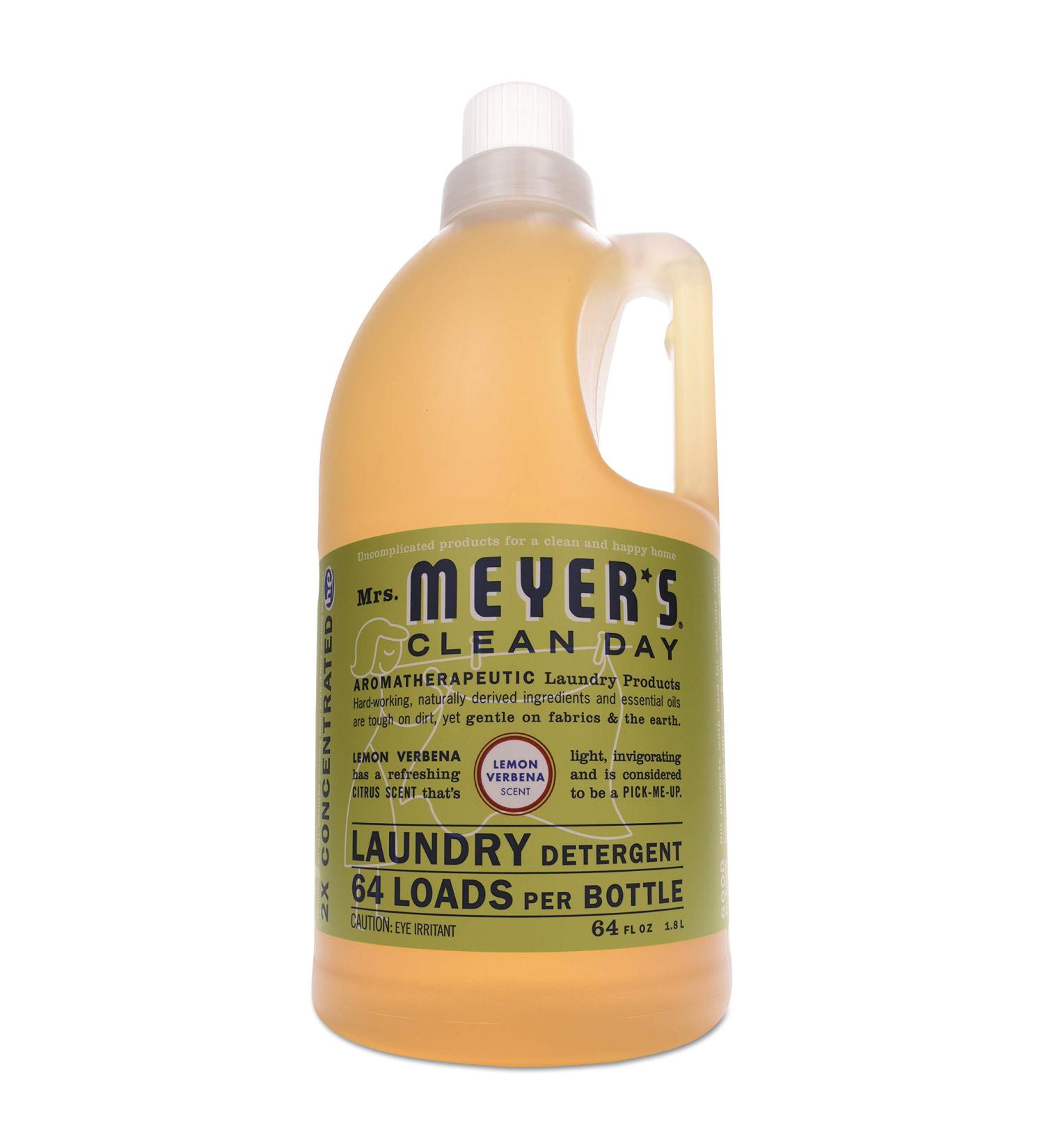 Mrs. Meyer's Clean Day Laundry Detergent 2X Lemon Verbena 64 fl oz - Eco-Friendly Biodegradable Perfect for International Shipping - Buy Online on SooperMarket.com