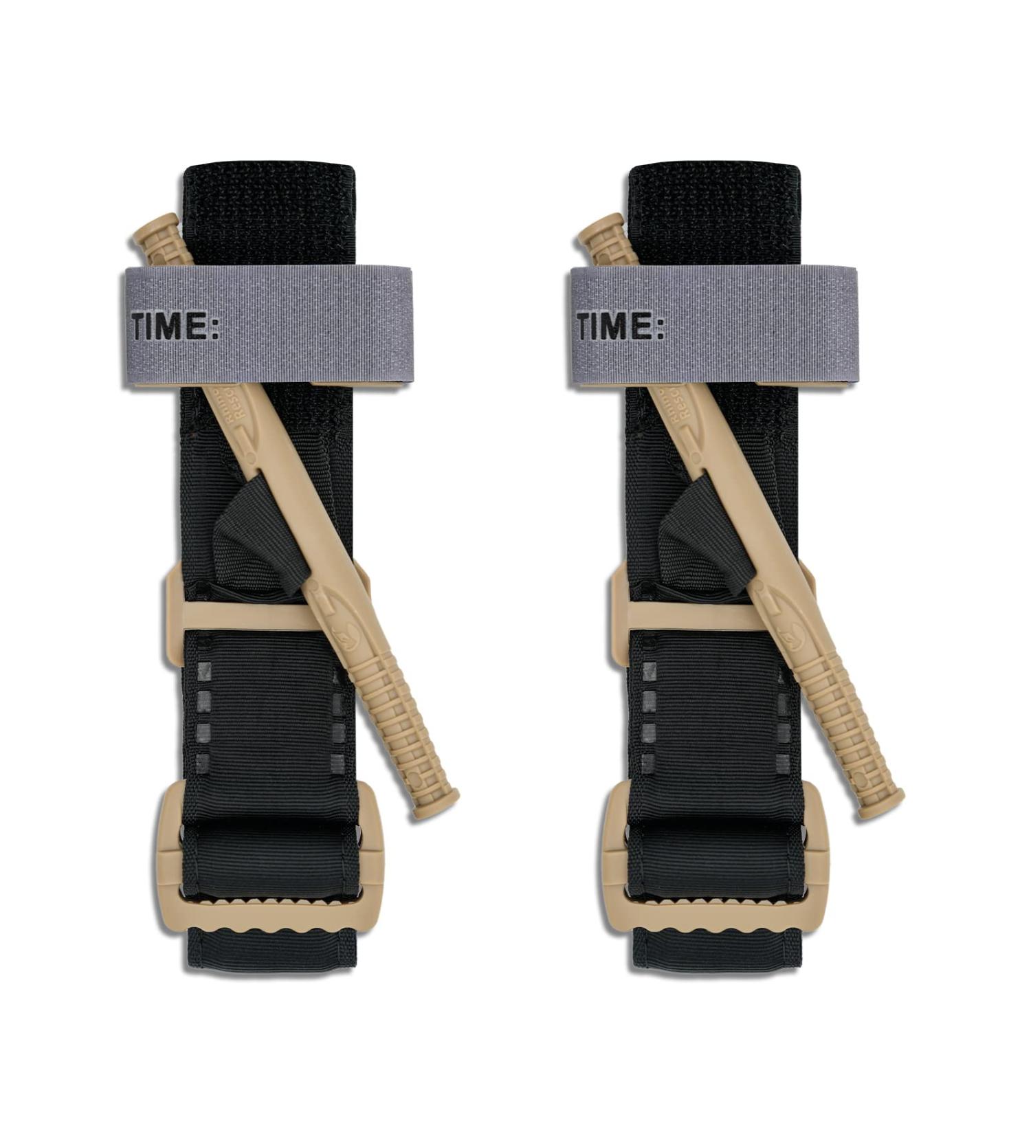 Buy Rhino Rescue Tourniquets - Tactical One-Handed First Aid Set for Emergency Bleeding | 2PC Black Life-Saving Gear for Military & Paramedics - Buy Online on SooperMarket.com