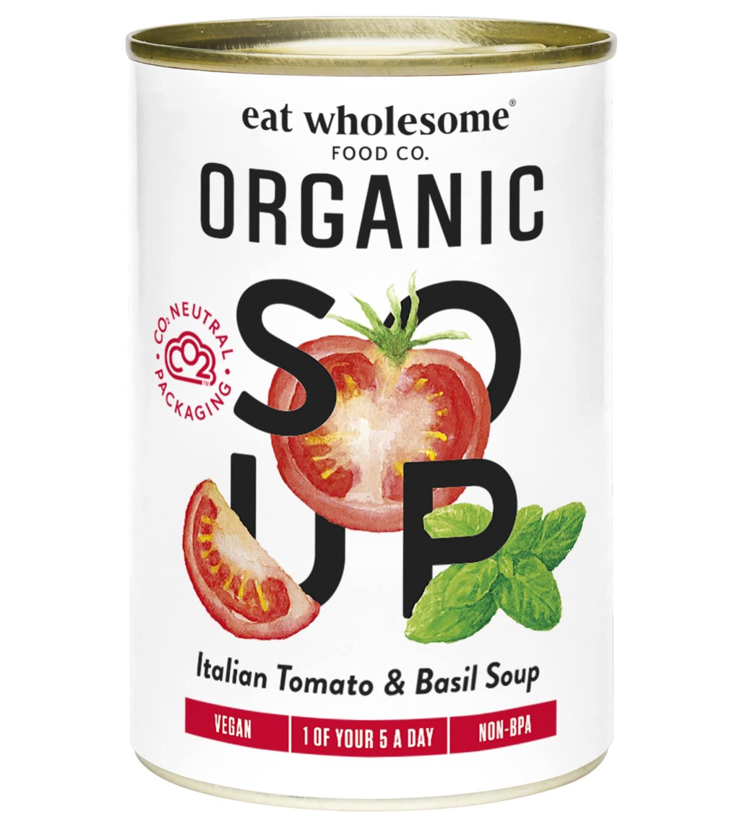 Eat Wholesome Organic Tomato & Basil Soup 400 g (Pack of 12) Italian Tomato & Basil 400 ml (Pack of 12) - Buy Online on SooperMarket.com
