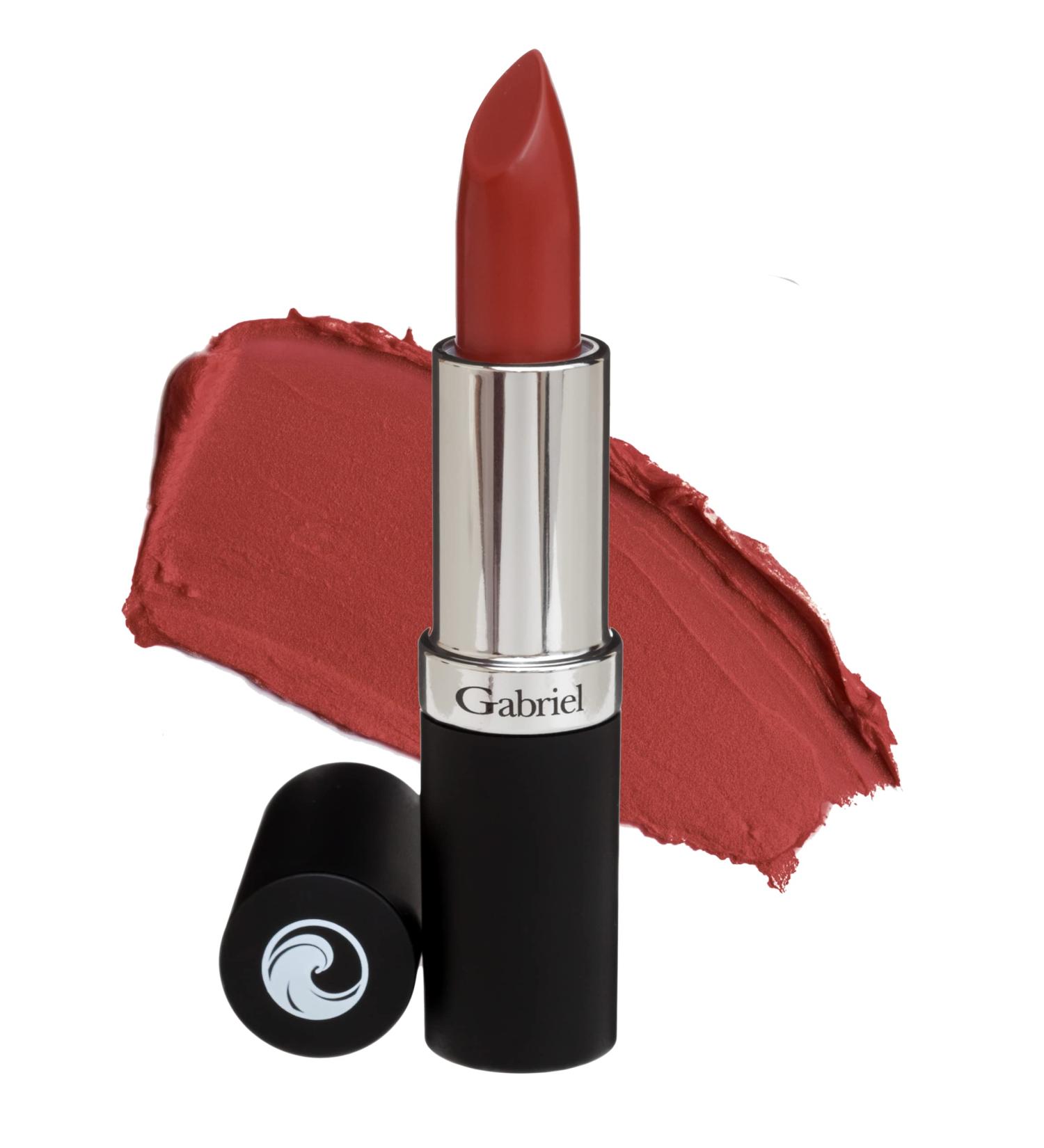 Gabriel Cosmetics Lipstick - Walnut Red Brown/Warm Cr me | Natural, Paraben-Free, Vegan | Long-Lasting Formula Infused with Jojoba Seed Oil and Aloe - 0.13 Oz - Buy Online on SooperMarket.com