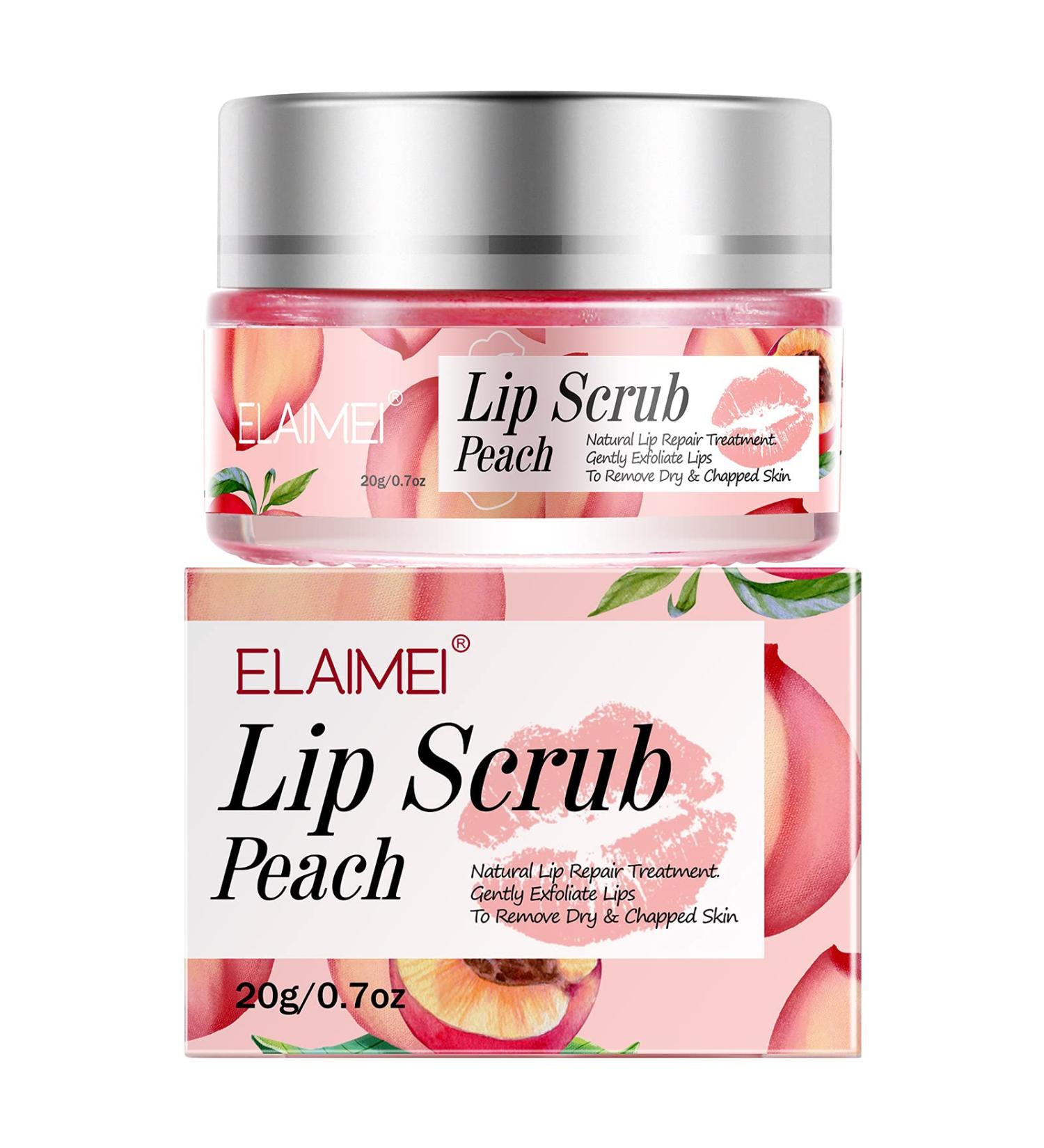 Peach Lip Care Set: Lip Scrub, Lip Sleeping Mask, Lip Treatment - Moisturizing, Repairing, Overnight Lip Balm for Chapped Skin - Buy Online on SooperMarket.com