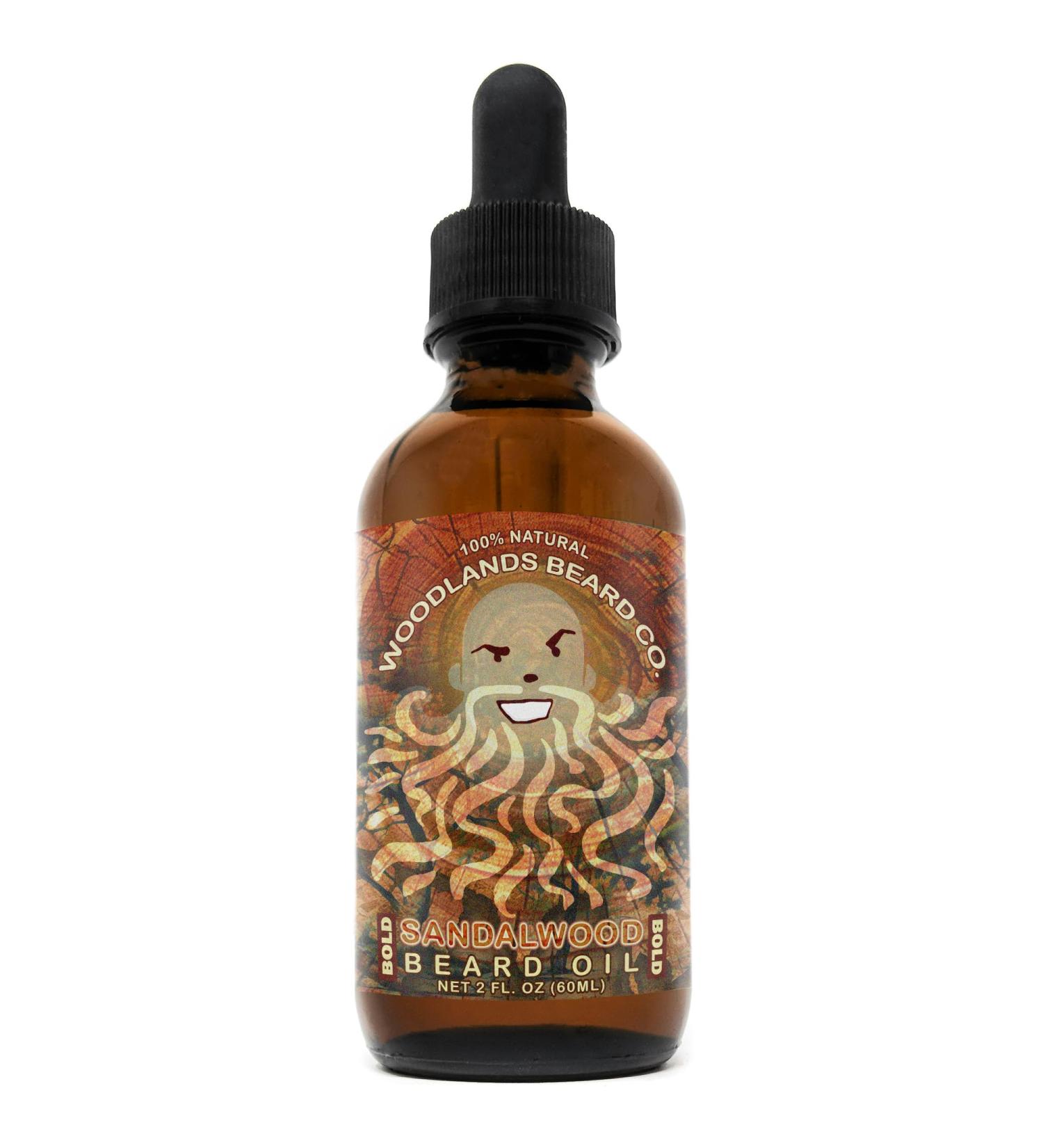 Sandalwood Beard Oil - Natural Sandalwood Scent for Strong Beard Care (2 oz) - Shop Internationally - Buy Online on SooperMarket.com
