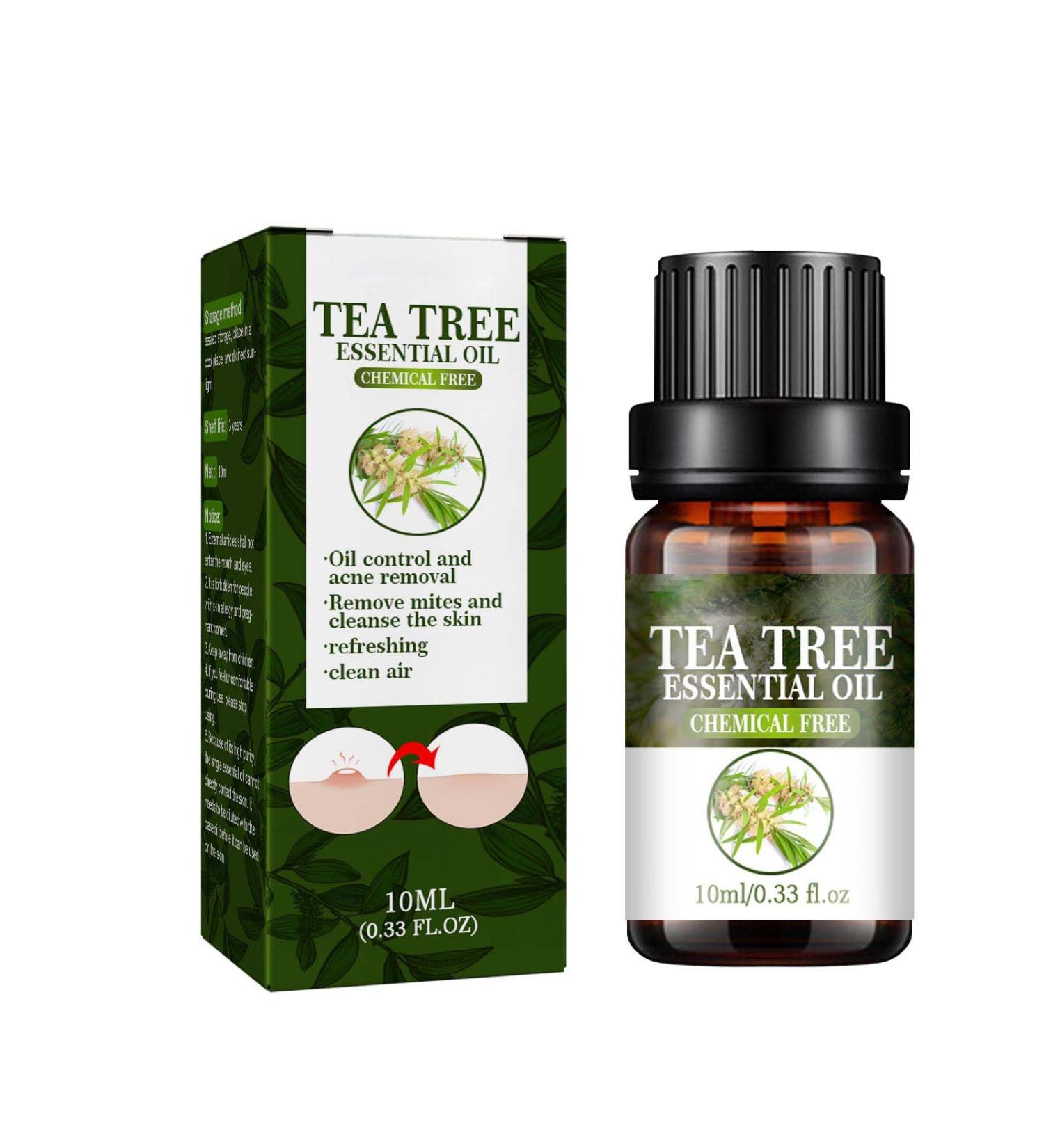 Trendyfave Tea Tree Essential Oils Tea Tree Oil for Skin Anti-Pimples and Acne Moisturizer and Brighten Skin. Tea Tree Oil for Diffuser Humidifier DIY Home Office. Tea Tree Face Oil-10ml - Buy Online on SooperMarket.com
