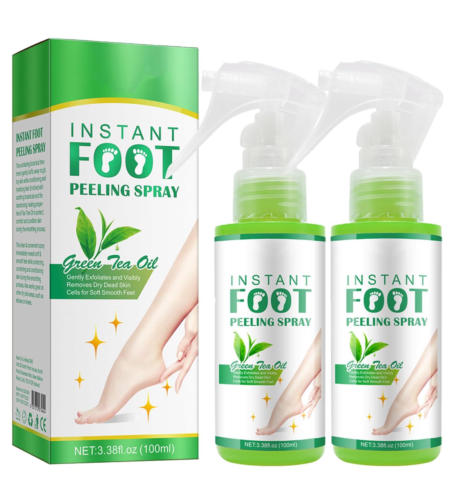Foot Peeling Spray Instant Foot Peeling Spray Foot Spray to Remove Dead Skin Hydrating Nourish Peel Off Spray Exfoliating Peeling & Calluses on Feet for Cracked Rough Heels (2PCS Green Tea) 2PCS Green Tea - Buy Online on SooperMarket.com