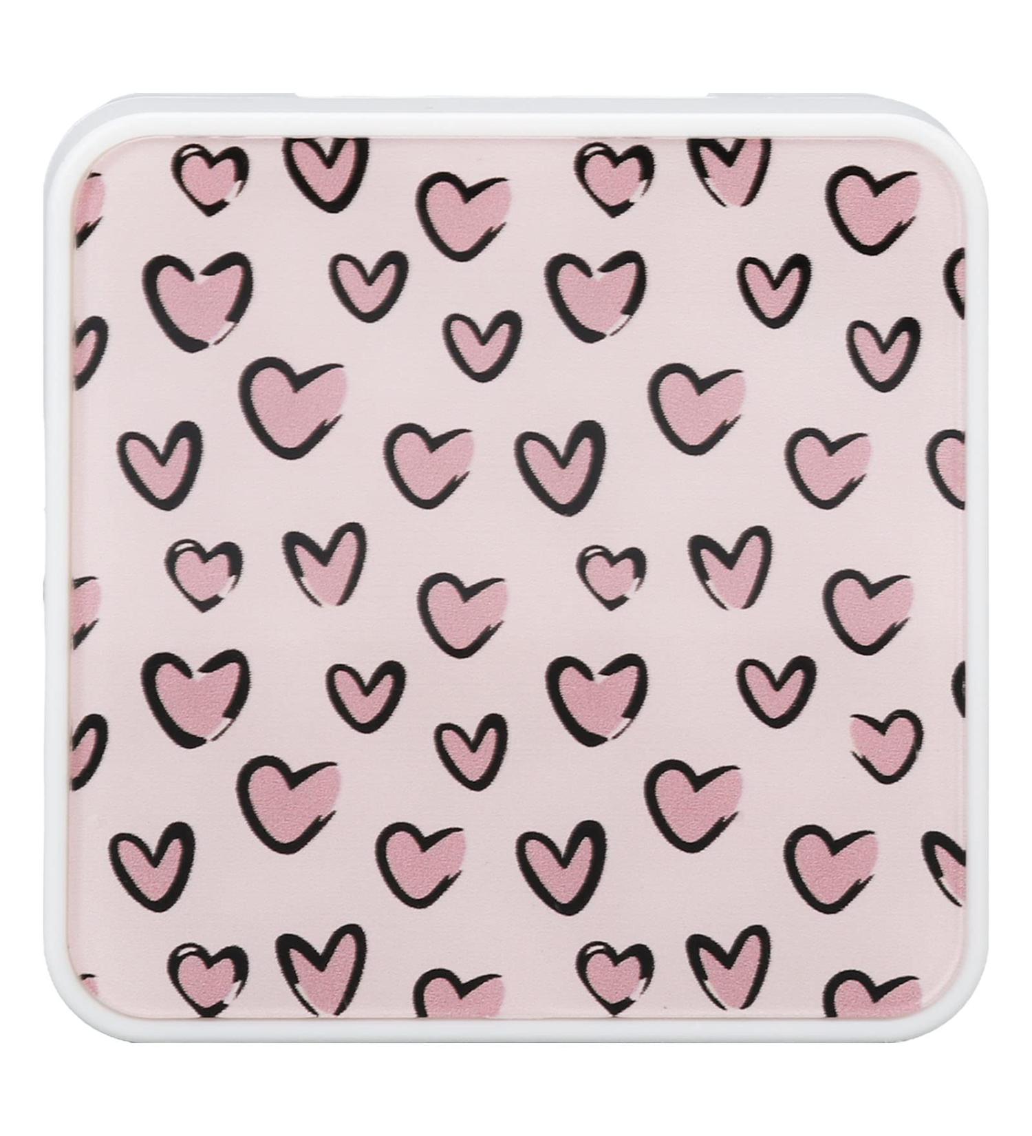 Biitfuu Contact Lens Case - Portable Cartoon Love Series for Office | Durable Plastic - Black Side Love - Buy Online on SooperMarket.com