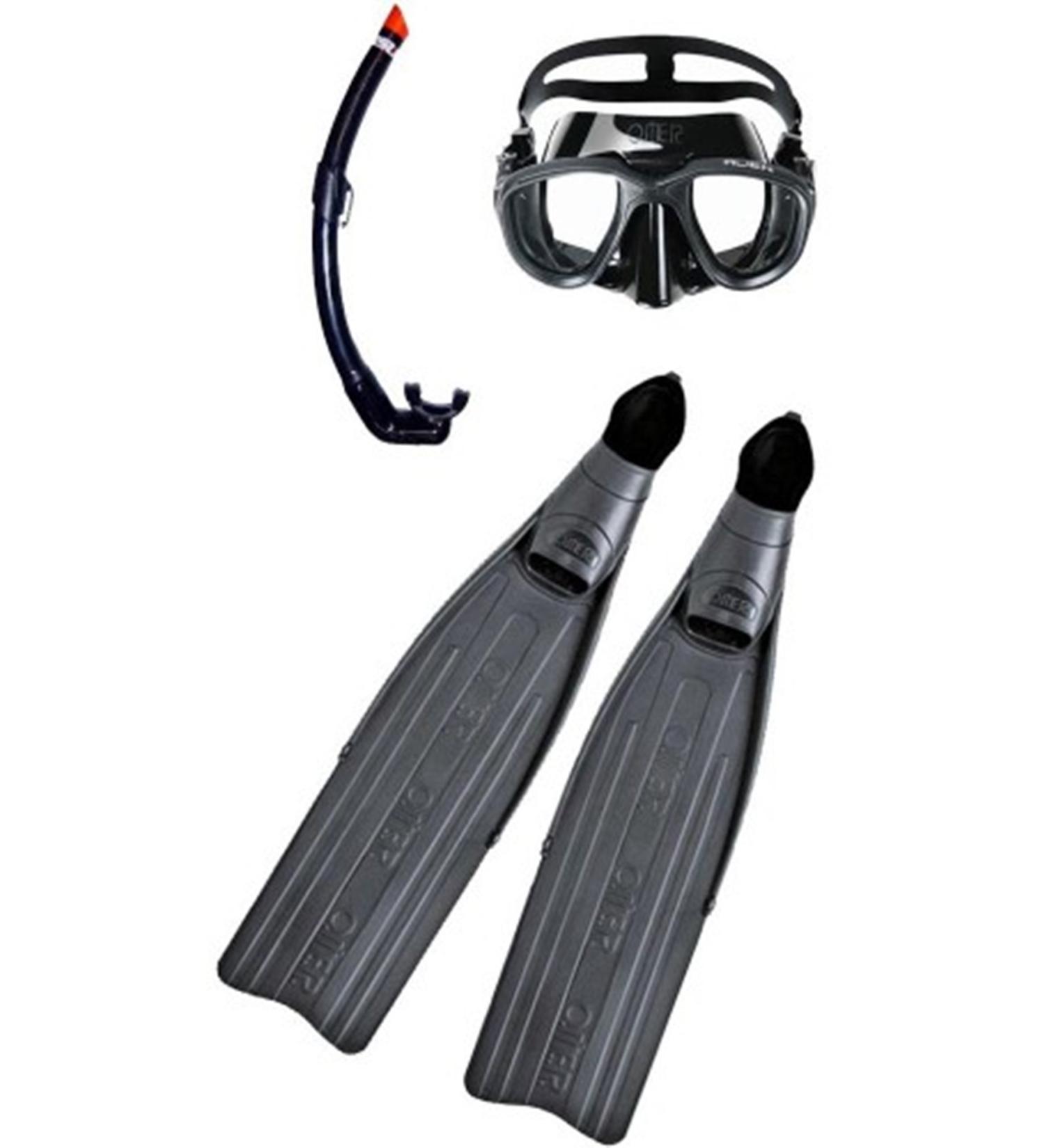 OMER EagleRay Kit EagleRay Fin  Alien Mask  Zoom Snorkel Set for Free Diving or Spearfishing 44/45 - Buy Online on SooperMarket.com