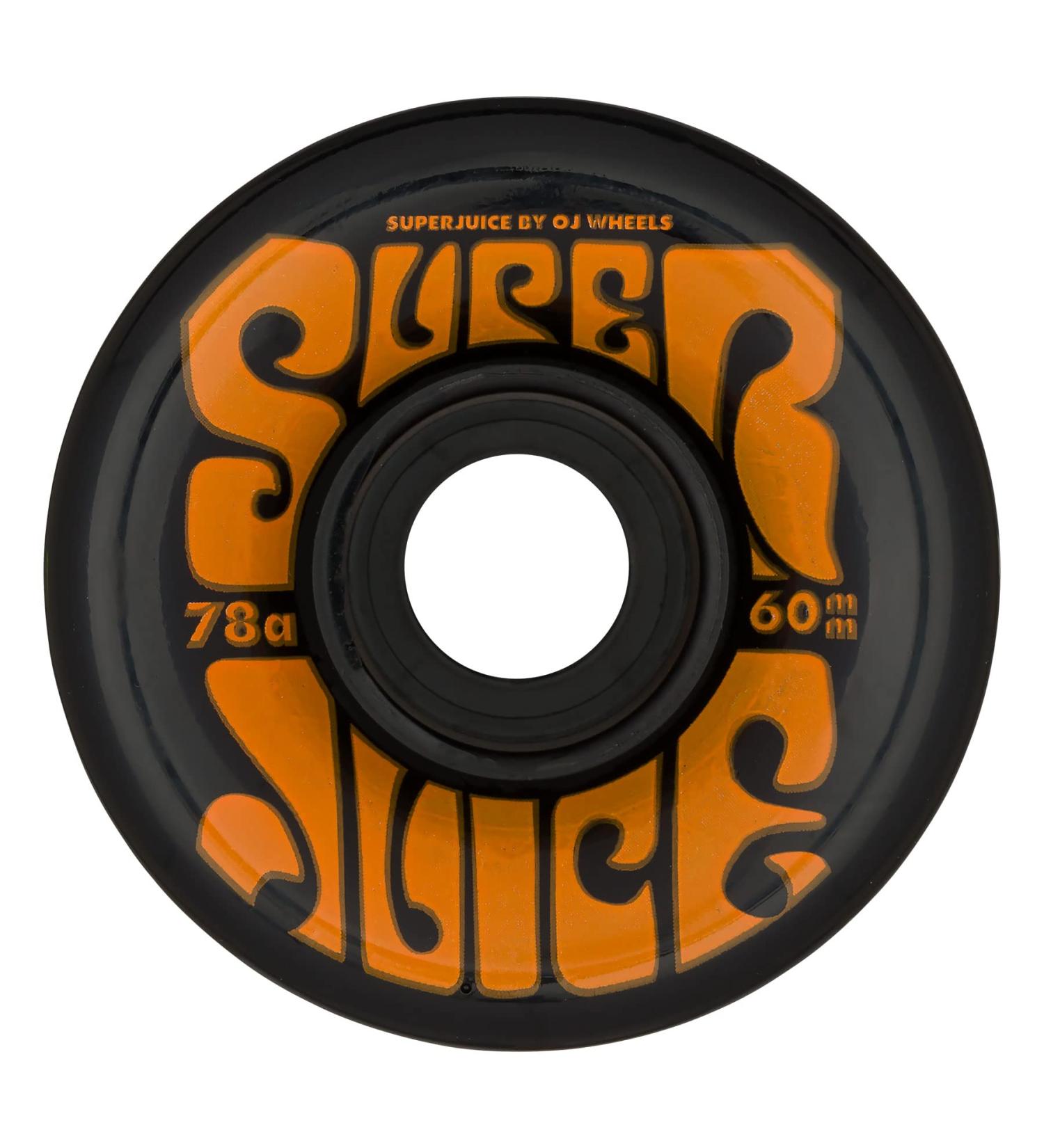 OJ Skateboard Wheels Super Juice 60mm 78a - Black (Set of 4) | 60mm Skateboard Wheels - Buy Online on SooperMarket.com