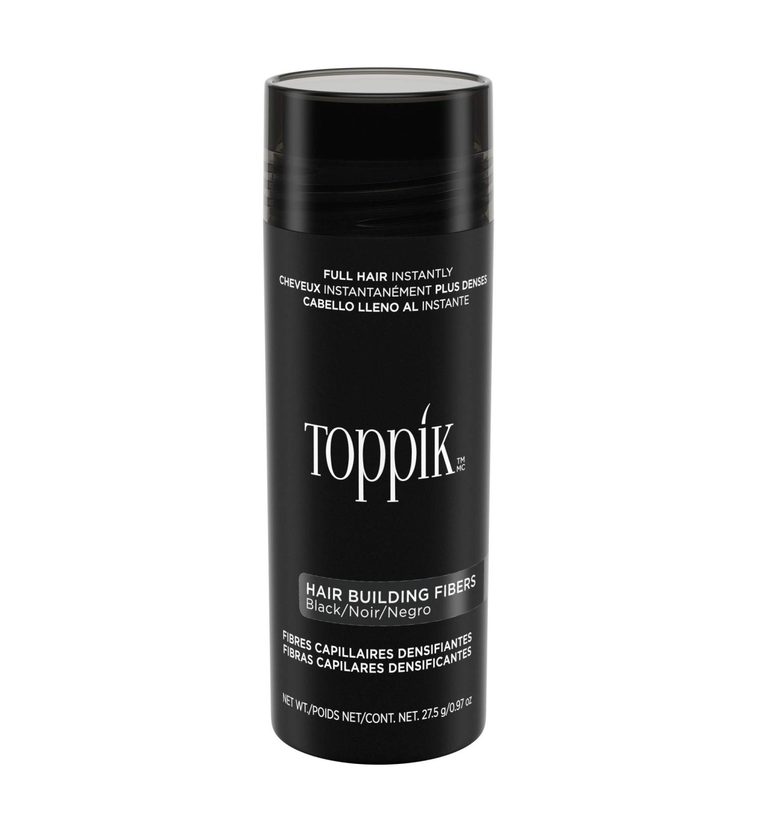 Toppik Hair Building Fibers Black - 0.97 oz (27.5 g) | Thicker, Fuller Hair - Buy Online on SooperMarket.com
