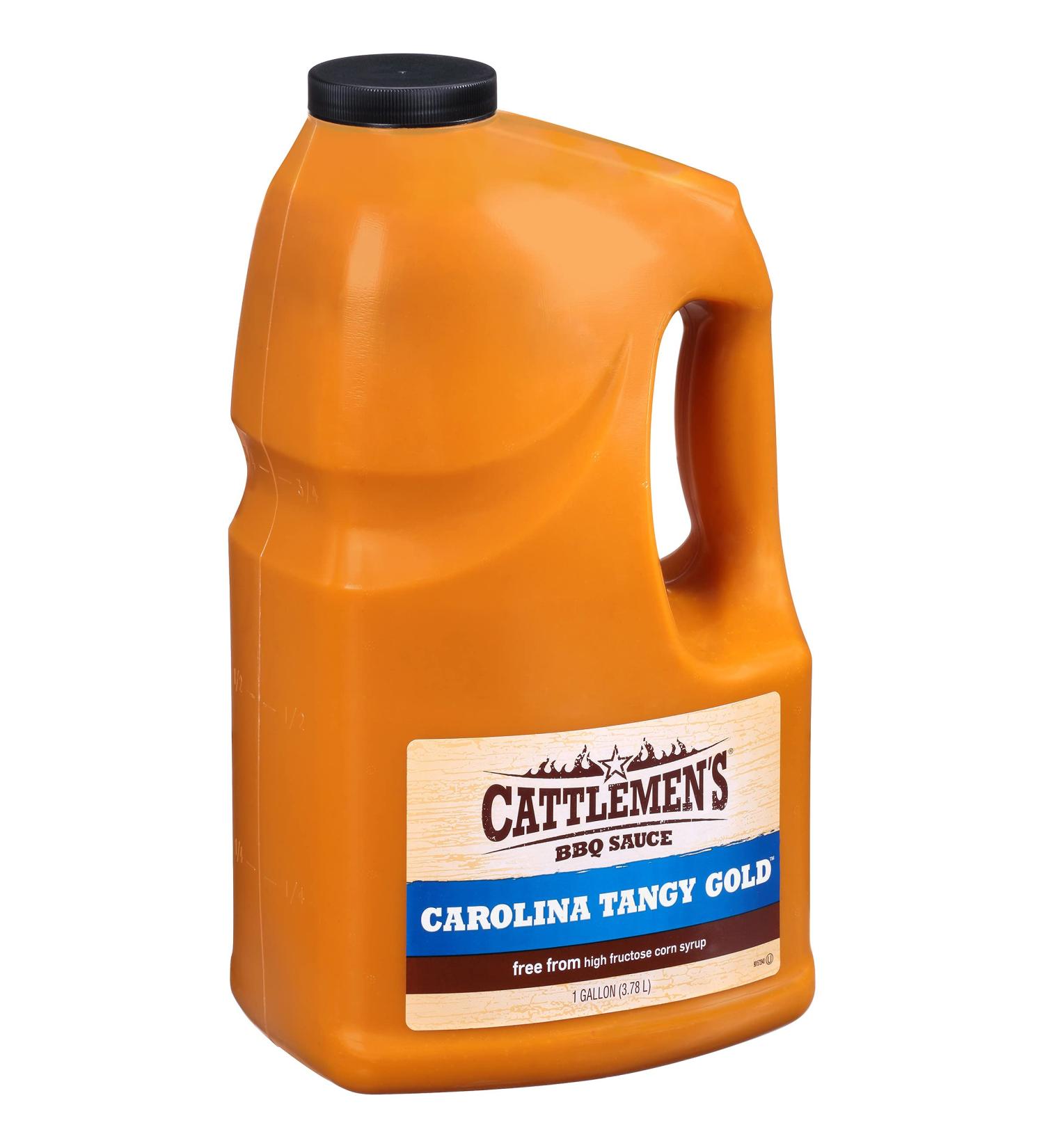 Cattlemen's Carolina Tangy Gold BBQ Sauce - 1 Gallon Bulk Container | Creamy Mustard & Sweet Molasses Blend | Perfect for Glazes - Buy Online on SooperMarket.com