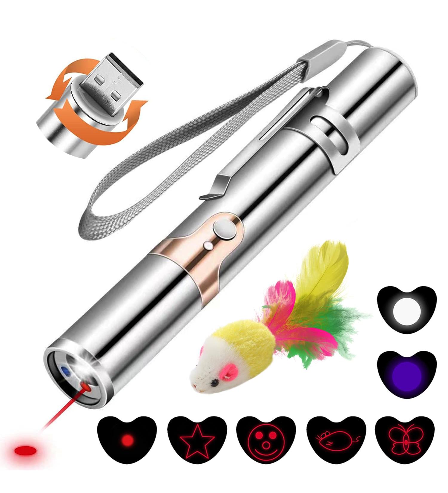 YYCAT Cat Toys for Indoor Cats Kittens 7 in 1 Function Rechargeable Interactive Cat Toy Wand with a Free Toy Mouse - Buy Online on SooperMarket.com