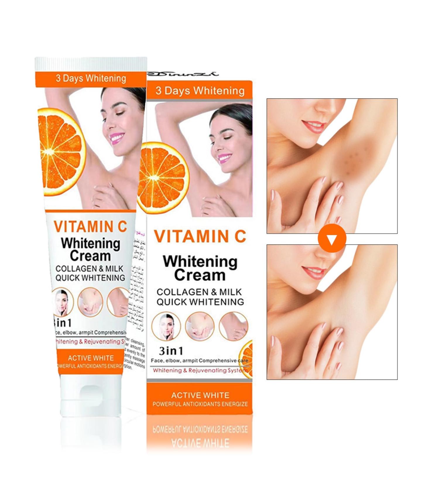Vitamin C Armpit Whitening Cream Underarm Whitening Products For Body Whitening Skin Whitening Cream Skin Lightening Cream Melanin Removal For Underarms Armpit Knees Legs And Inner Thigh - Buy Online on SooperMarket.com