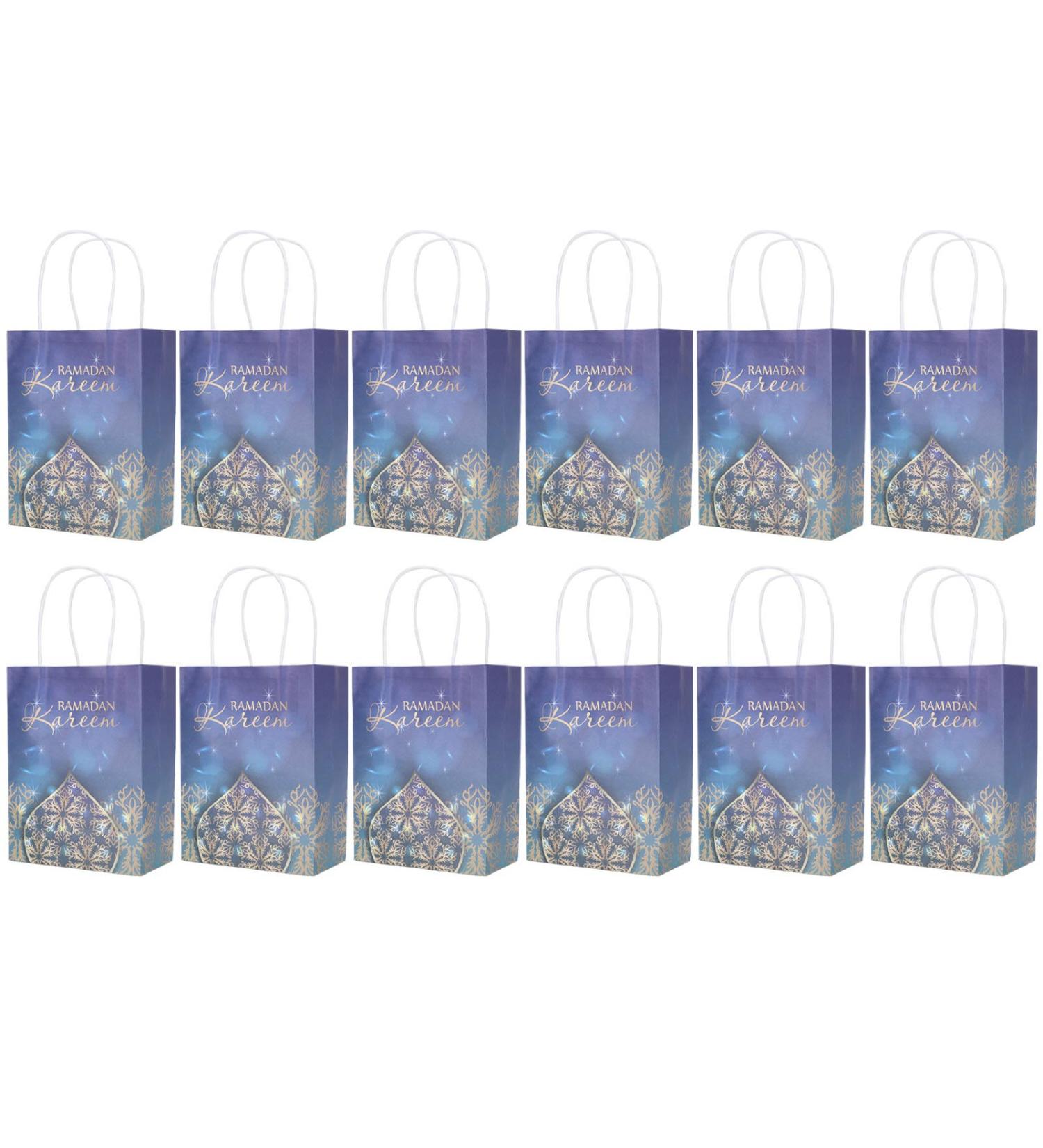 Hztyyier Ramadan Gift Bag Gift Wrap Bag 12Pcs Ramadan Tote Bag Paper Ornaments Supplies Decorations Decorative Items Paper Present Bag (blue tote bag) - Buy Online on SooperMarket.com