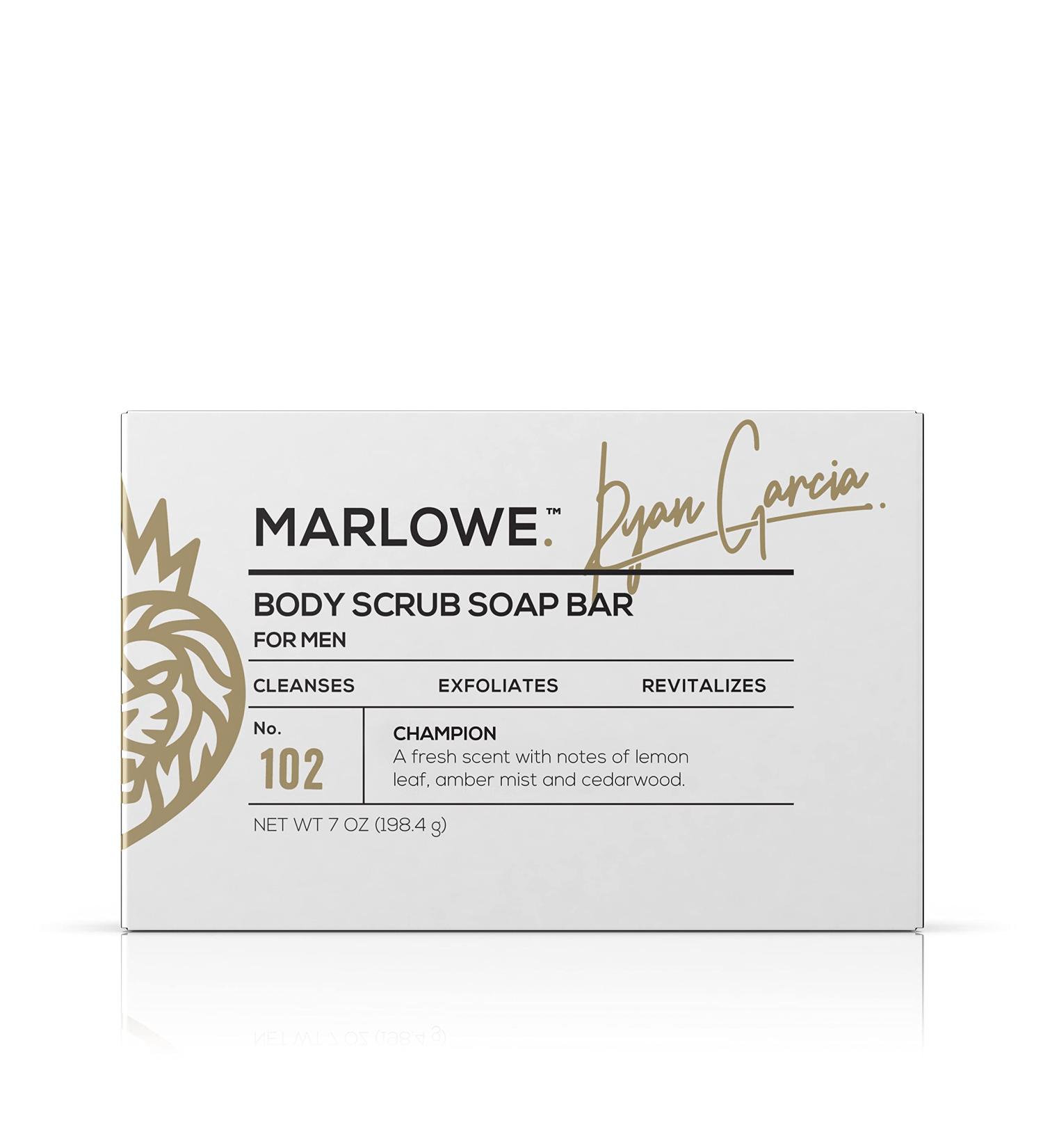 MARLOWE No. 102 Body Scrub Soap for Men - Limited Edition Ryan Garcia Champion Bar 7oz (1 Pack) - Buy Online on SooperMarket.com