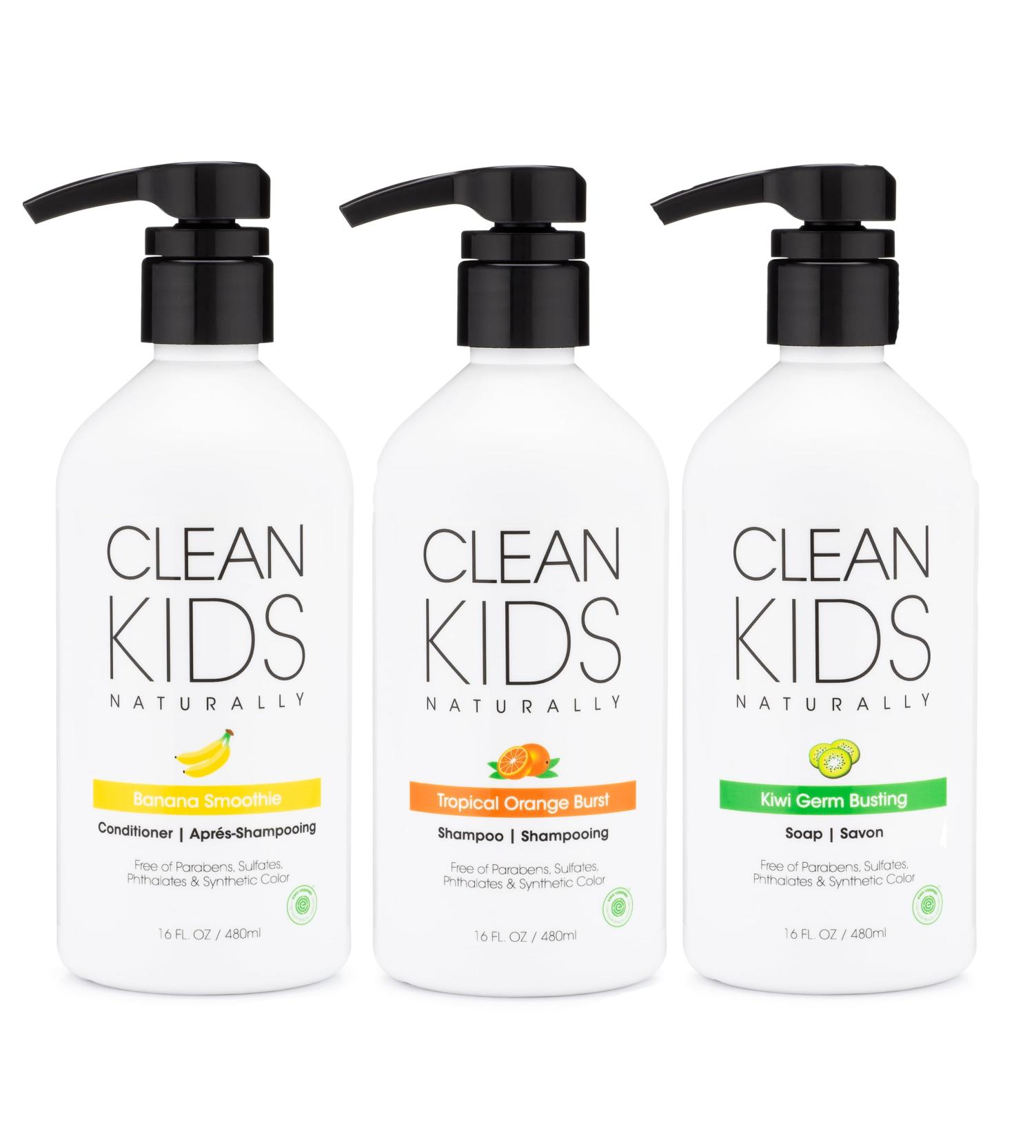 Clean Kids Naturally Bath Sets Gentle Shampoo Conditioner & Hand Soap for Kids | Eco-Friendly & International Shipping - Buy Online on SooperMarket.com