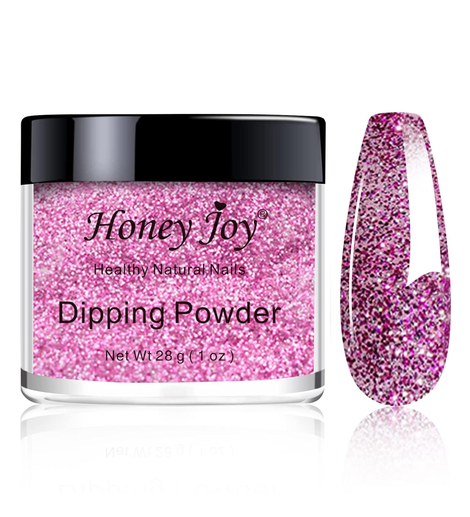 28g Dark Pink Glitter Dipping Powder for Salon Nails - No Lamp Cure, Gel-Like Finish - HJ-ND064B-No.113 - Buy Online on SooperMarket.com