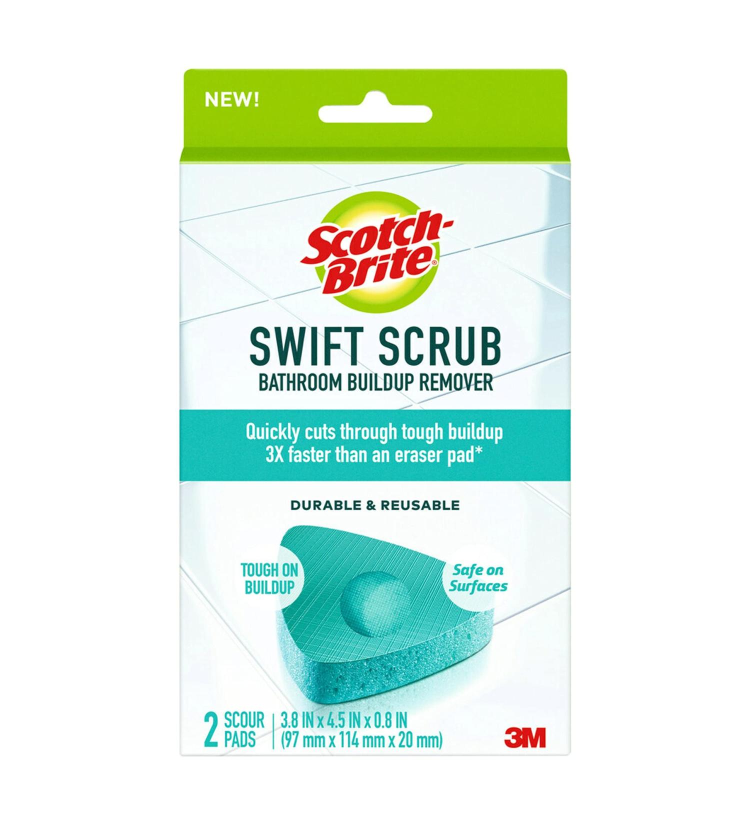 Scotch-Brite Swift Scrub Bathroom Cleaner 2 Count - Soap Scum Remover for Glass Doors and Shower Buildup - 3X Faster Than Eraser Pads - Buy Online on SooperMarket.com