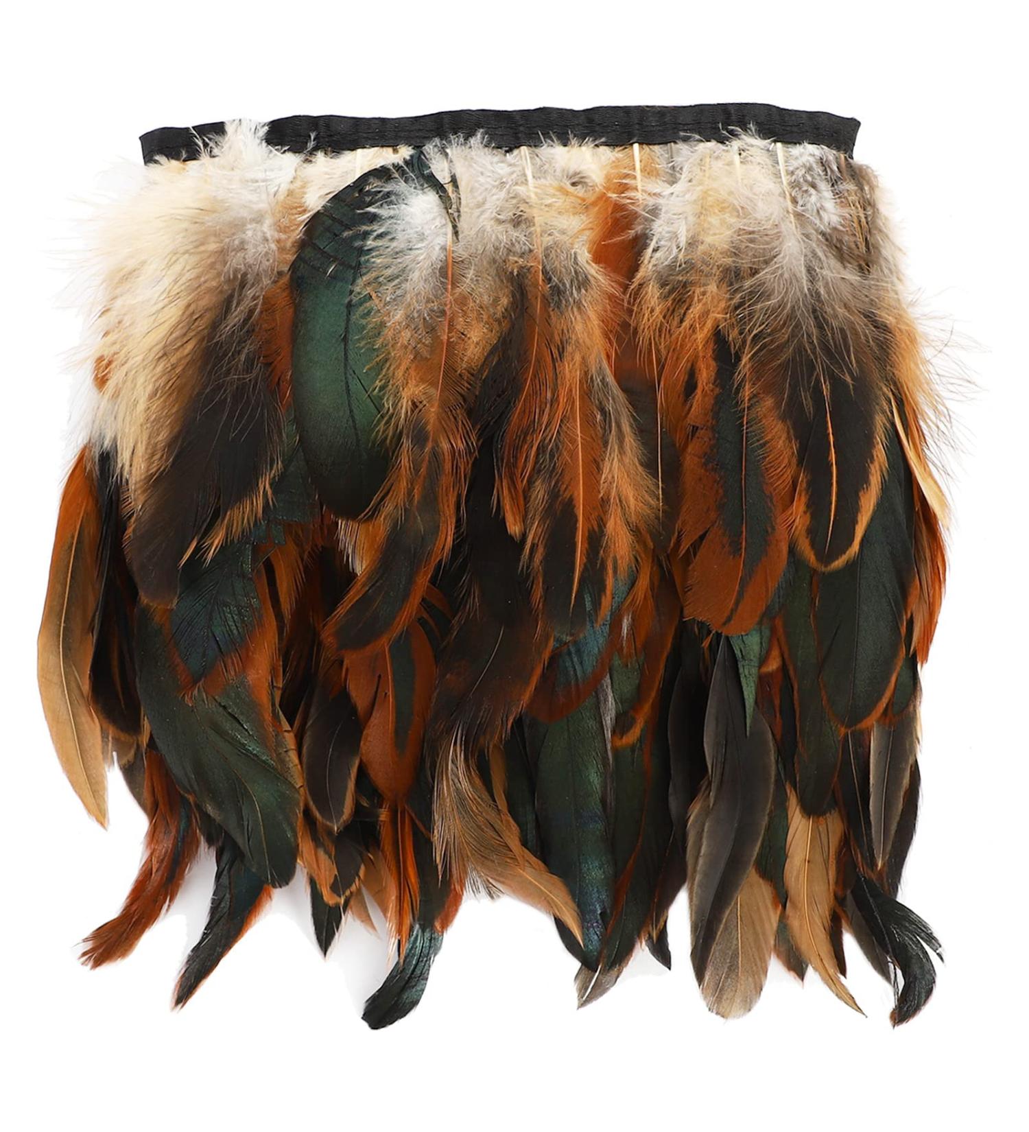 HaiMay 4.5 Yards Rooster Feathers Fringe Trim Ribbon for Crafts and Costumes - 5-7 Inch Width - Buy Online on SooperMarket.com