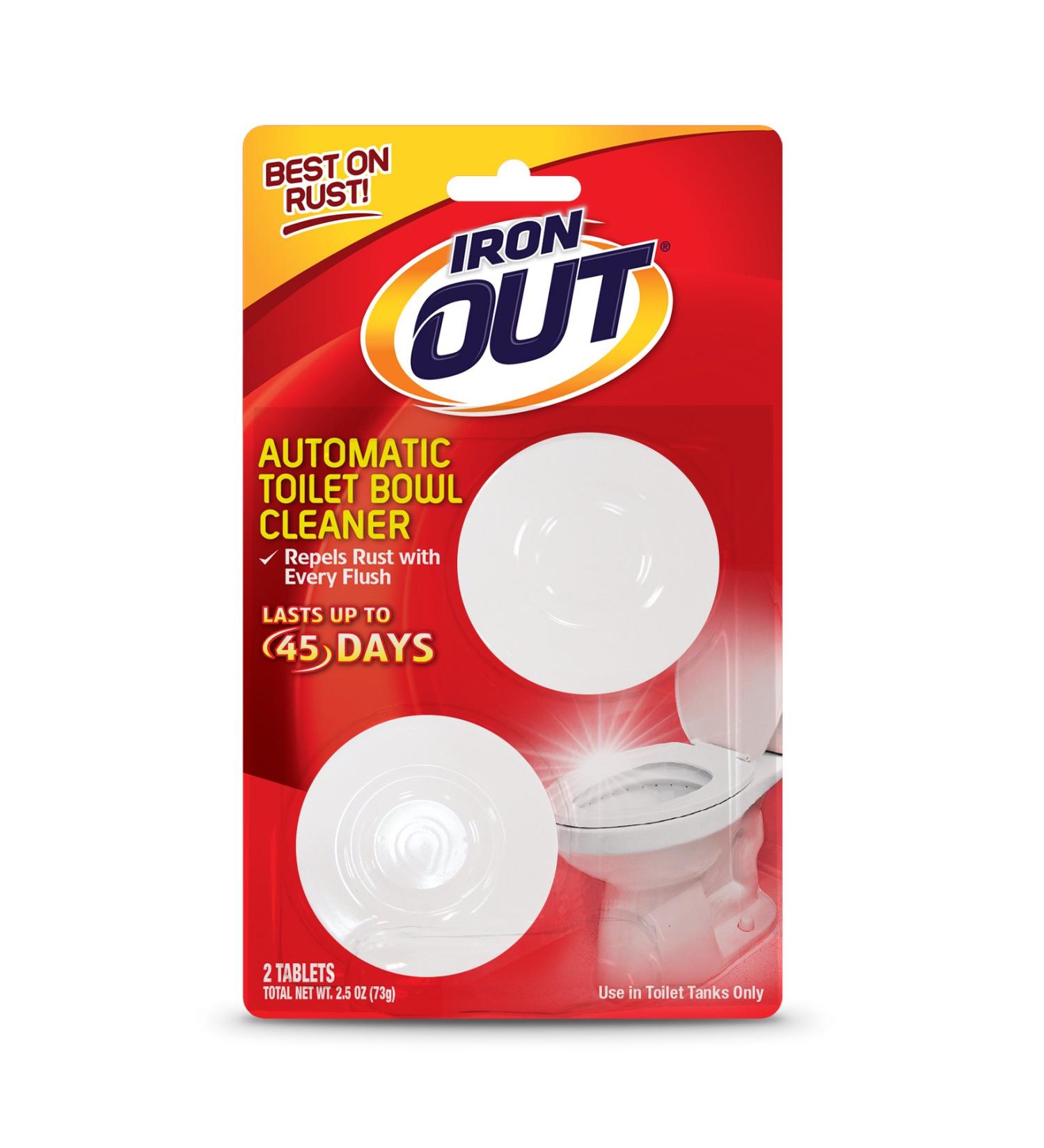 Super Iron Out AT12N Automatic Toilet Bowl Cleaner-2.1 Ounces/2 Uses-Rust and Hard Water Stain Repellent Cleans with Each Flush 2 Count (Pack of 1) - Buy Online on SooperMarket.com