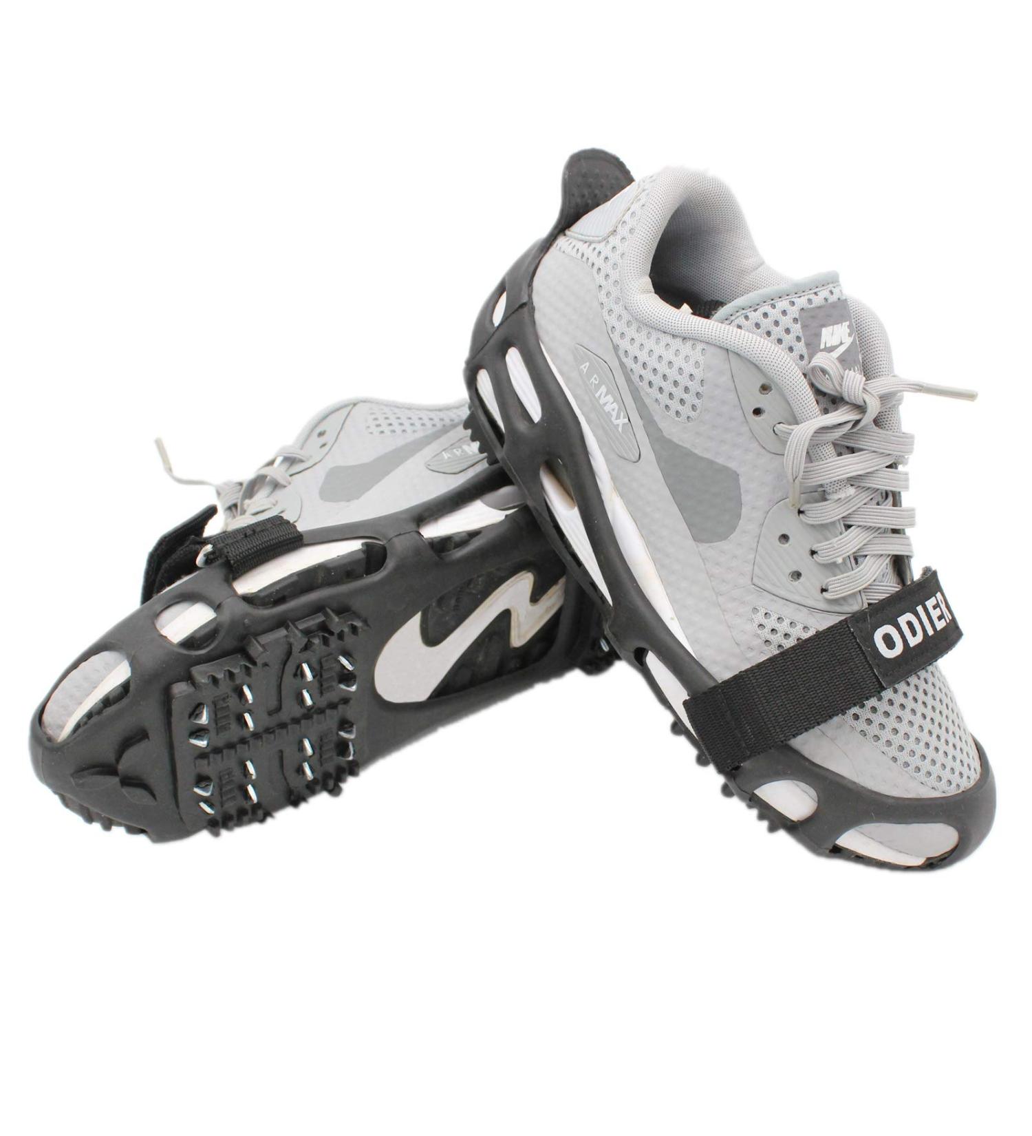 ODIER Ice Cleats Grippers for Shoes and Boots - 24 Teeth Crampons for Ice Snow & Freezing Mud - Buy Online on SooperMarket.com