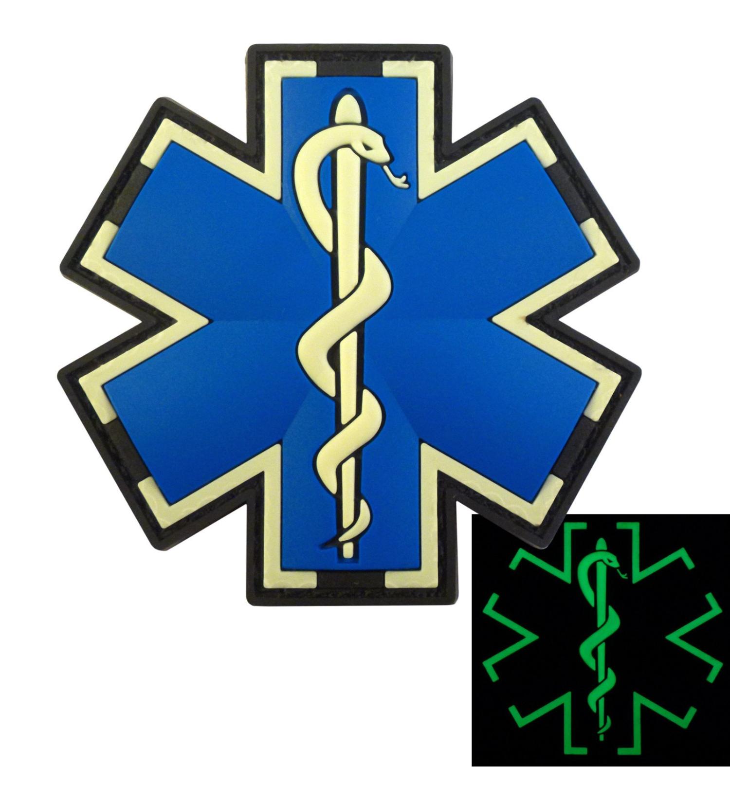 Glow-in-the-Dark EMS EMT Medic Paramedic Morale Patch | Tactical PVC 3D Fastener - Buy Online on SooperMarket.com