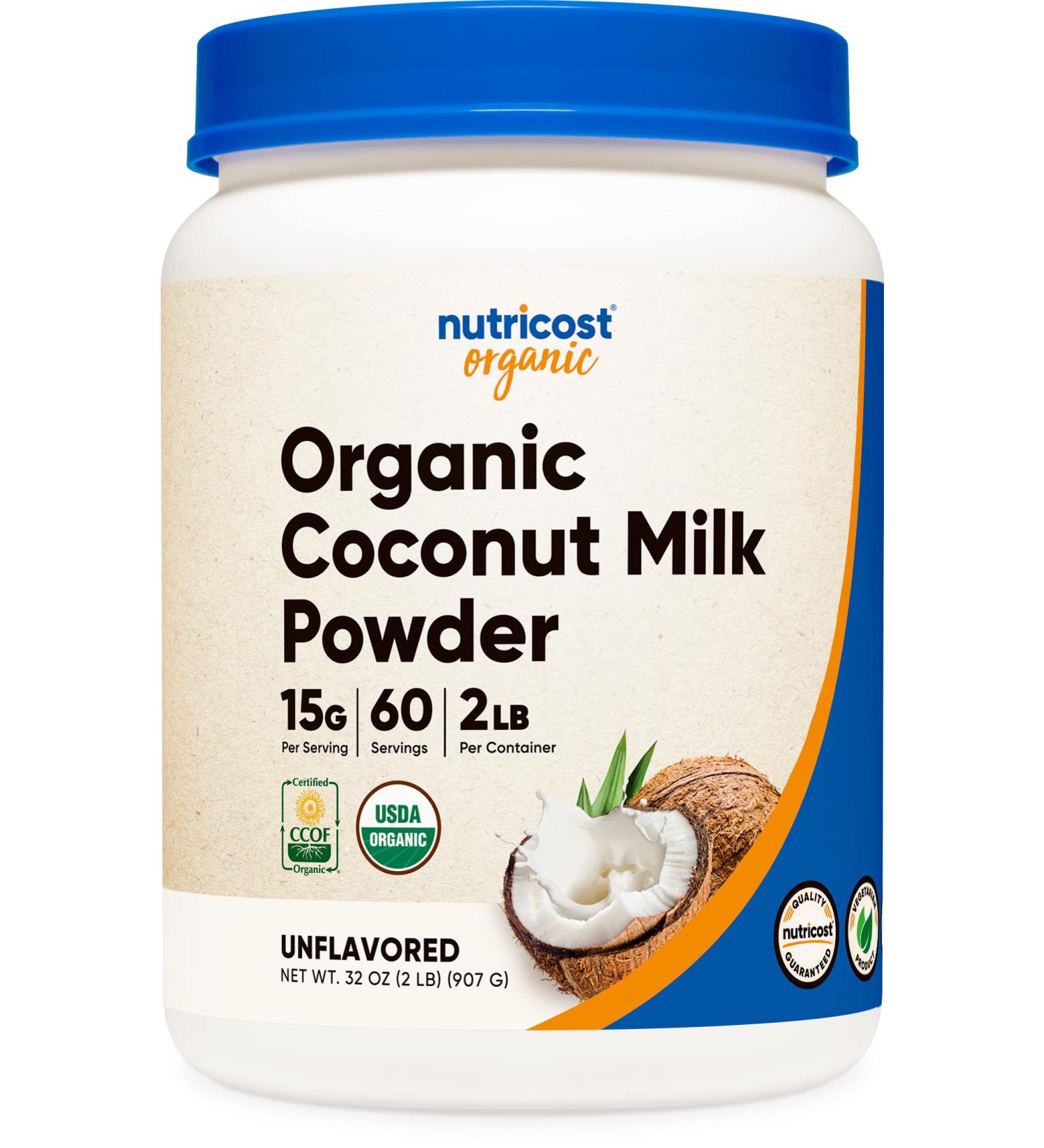 Nutricost Organic Coconut Milk Powder 2LB - Non-GMO & Certified Organic - Buy Online on SooperMarket.com