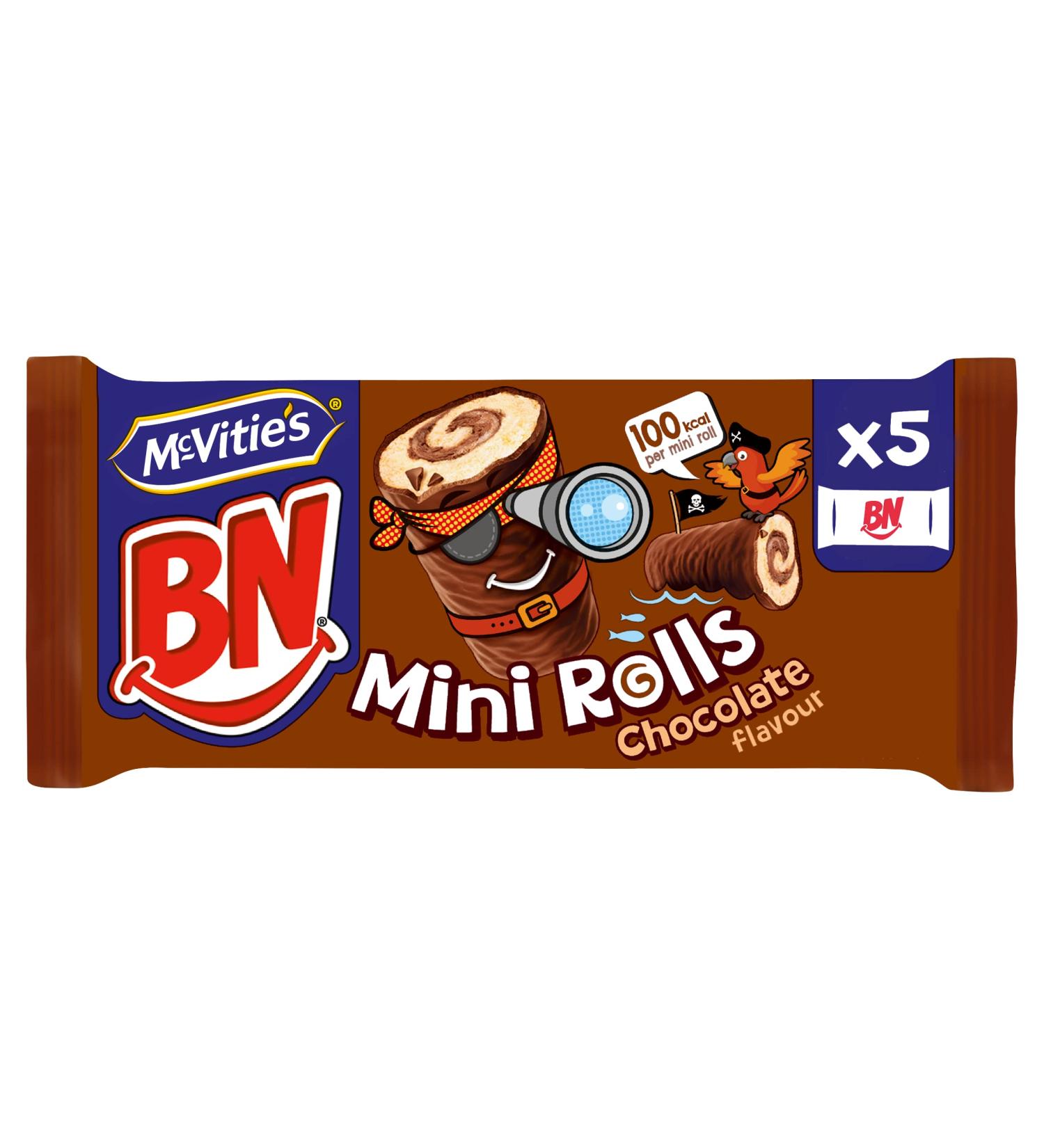 McVitie's BN Chocolate Flavour Mini Rolls - Pack of 5 Individually Wrapped Rolls - Buy Online on SooperMarket.com