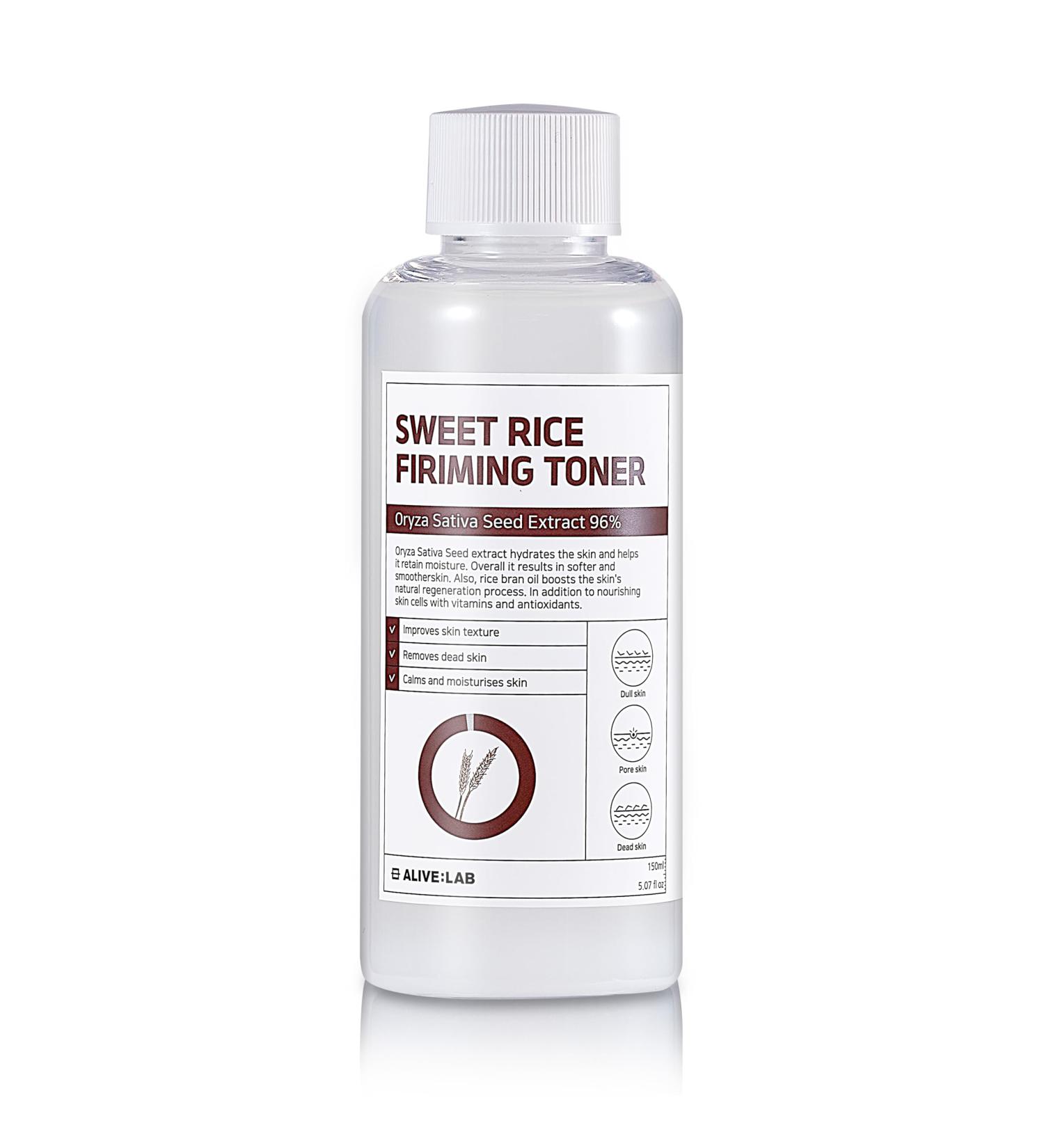 ALIVELAB Sweet Rice Firming Toner 5.07oz | Pore Care Hydration & Firmness - International Shipping Available - Buy Online on SooperMarket.com