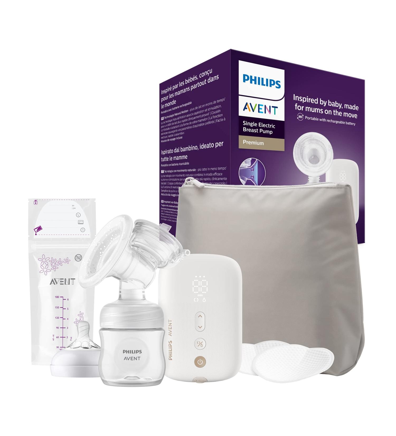 Philips Avent Electric Milk Pump SCF396/31 | Single Pump with 5 Storage Bags & Travel Bag - Optimize Breastfeeding - Buy Online on SooperMarket.com