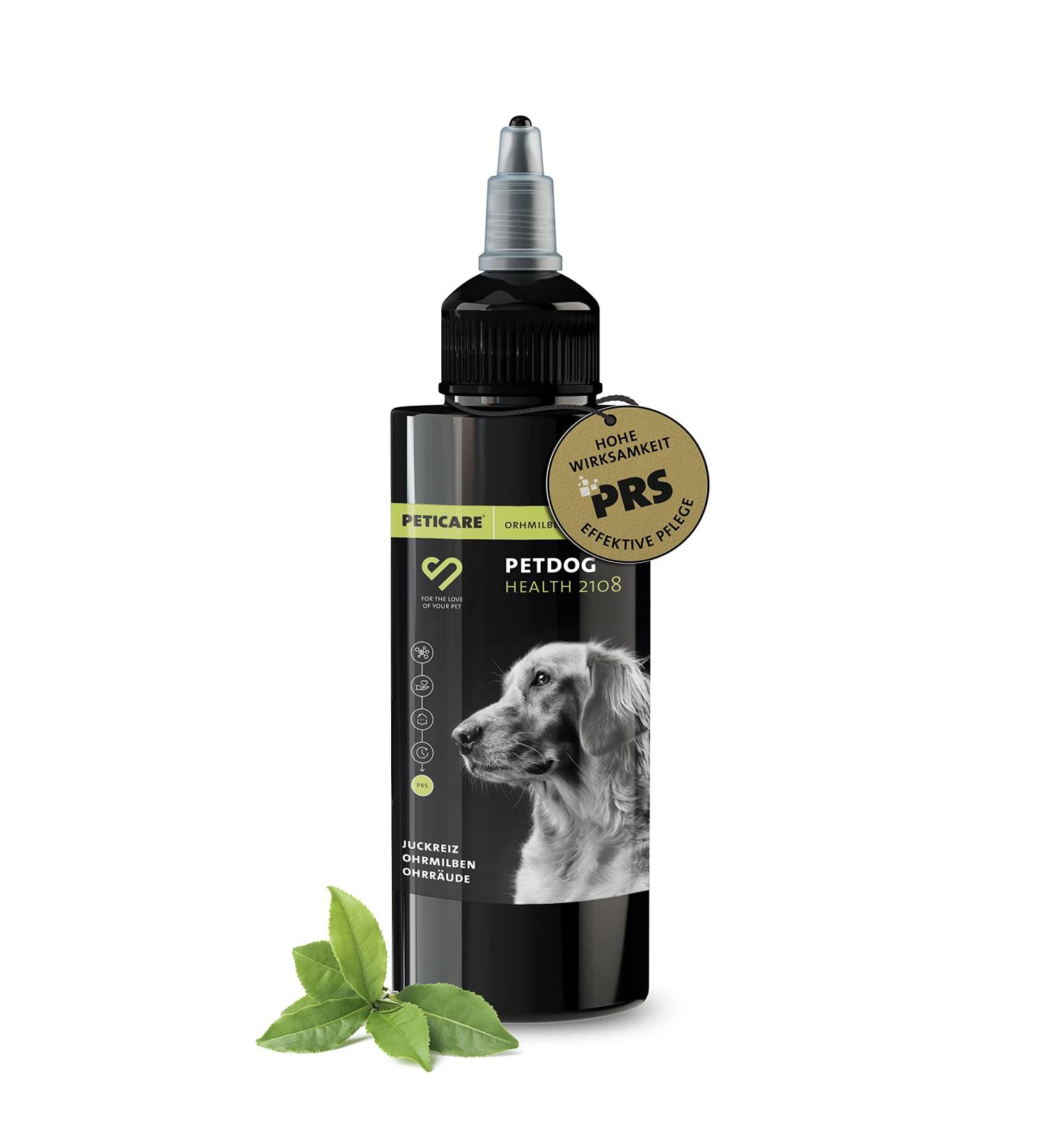Peticare Anti-Parasite Solution for Dog Ears | Fight Ear Mites & Itching | Promotes Healing with Unique PRS System - 100 ml | Petdog Health - Buy Online on SooperMarket.com