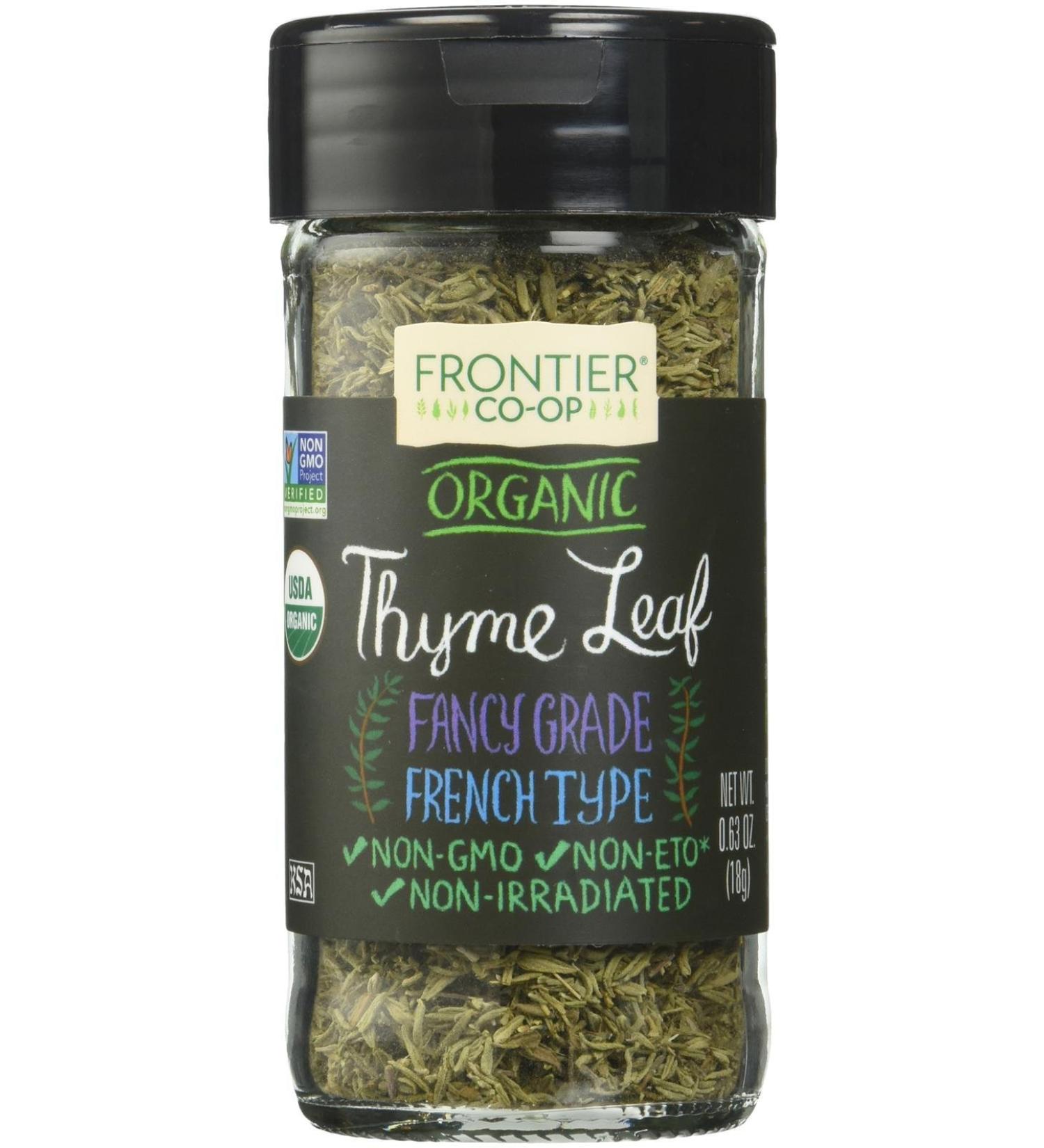 Frontier Organic Thyme Leaf Spice - Flakes - 0.8 Ounces 0.8 Ounce (Pack of 1)