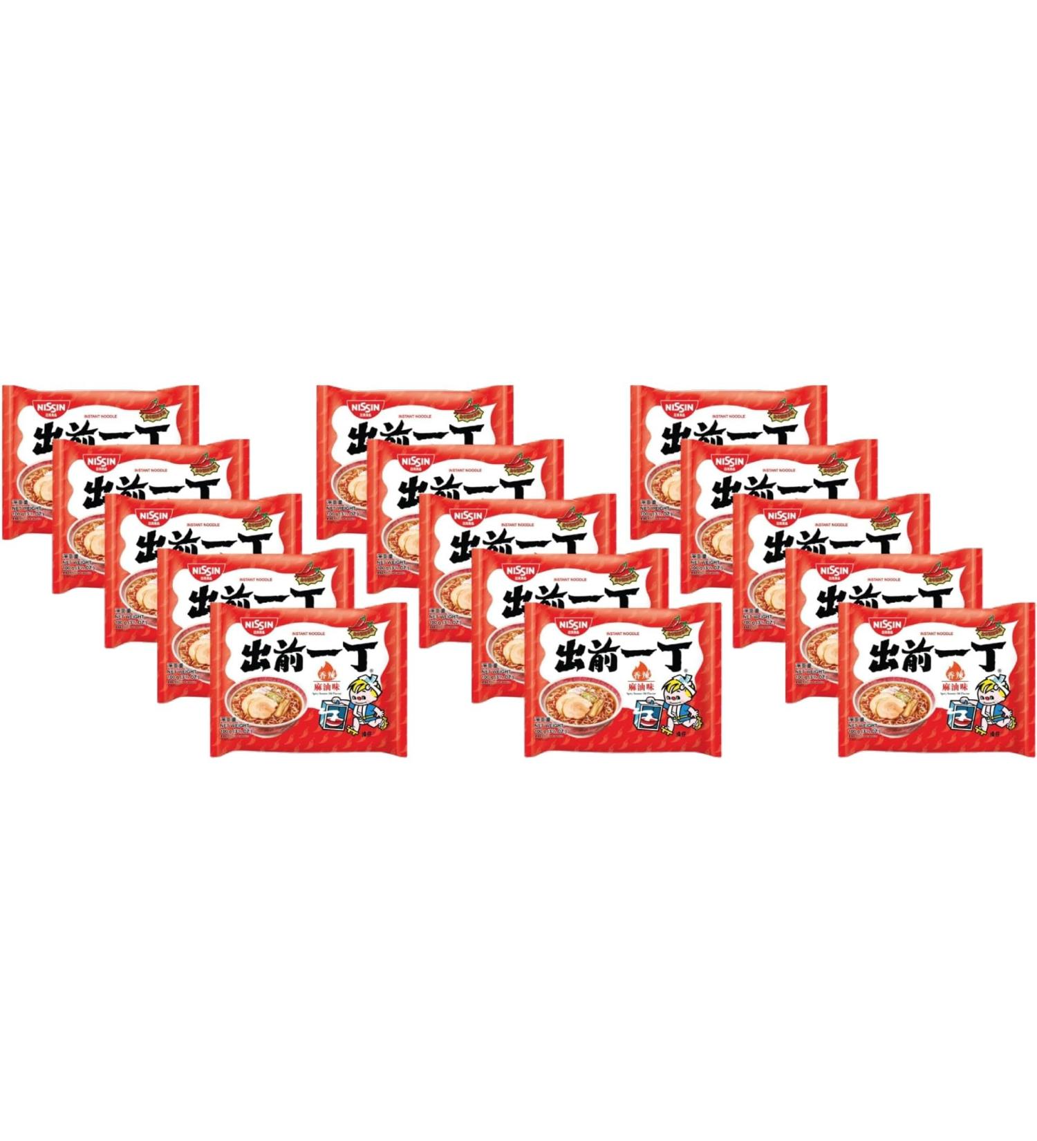 Nissin Demae Ramen Instant Noodles Spicy Sesame Oil Flavour 100g (Pack of 15) by CNMART - Buy Online on SooperMarket.com
