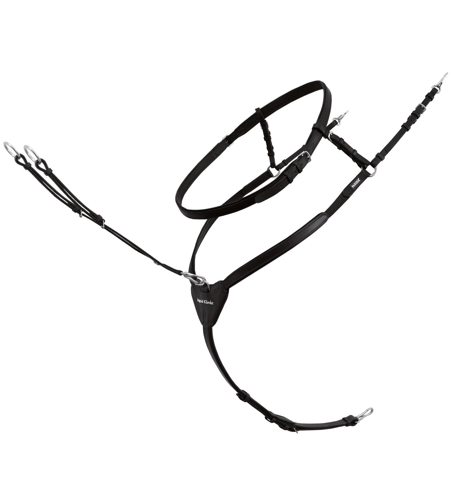 Passier breastplate Ingrid Klimke black with stainless steel fittings one size Black Full