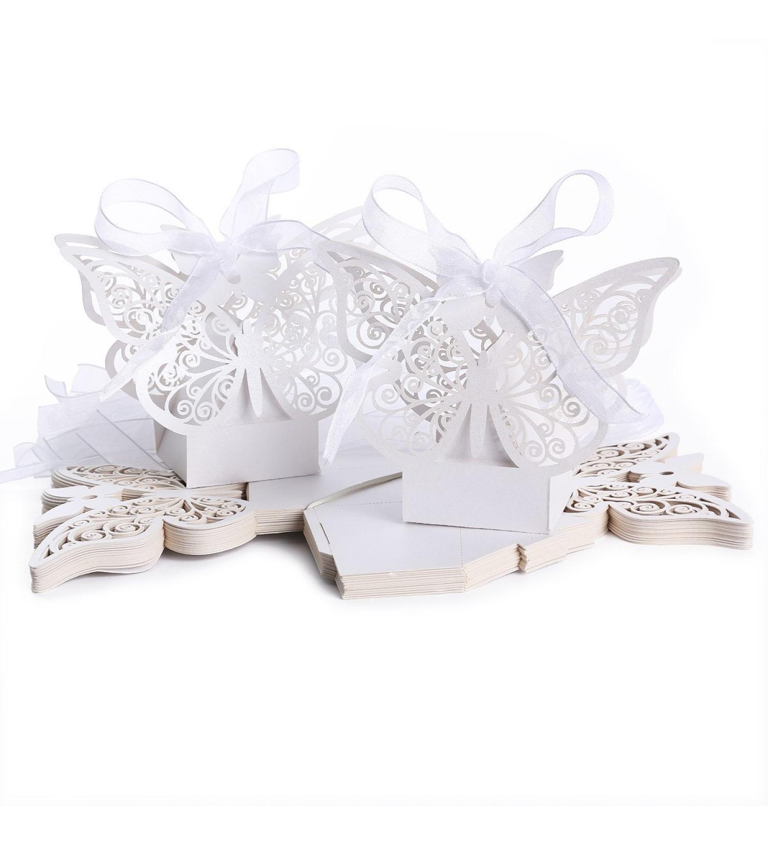 Lodokdre Pack of 20 Sweets Sweets Box Large Butterfly for Wedding Christening - Buy Online on SooperMarket.com
