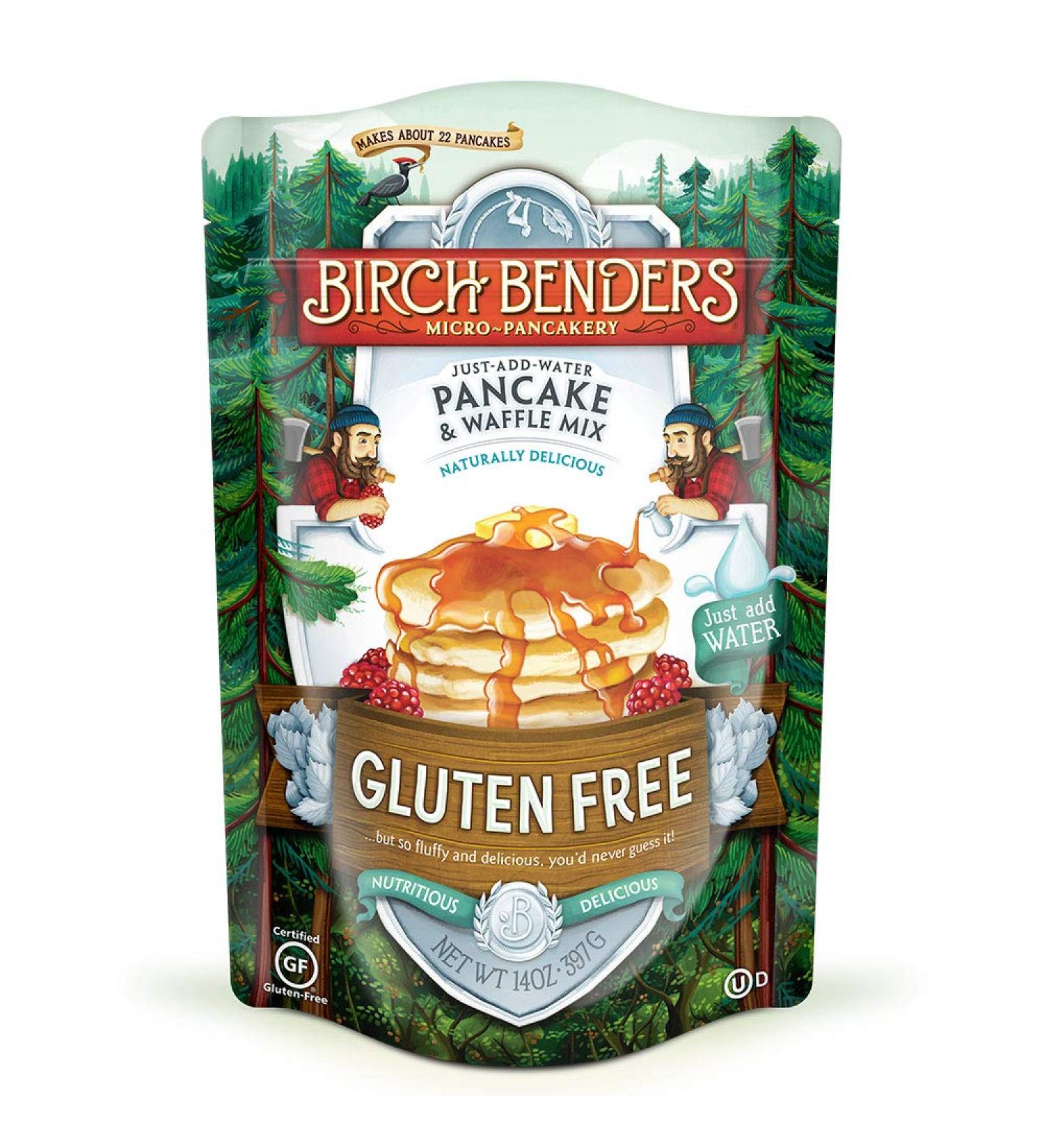 Birch Benders Gluten-Free Pancake & Waffle Mix | Brown Rice Flour, Potato, Cassava, Almond, Cane Sugar | Family Pack | Just Add Water | 14 oz (1-pack) - Buy Online on SooperMarket.com