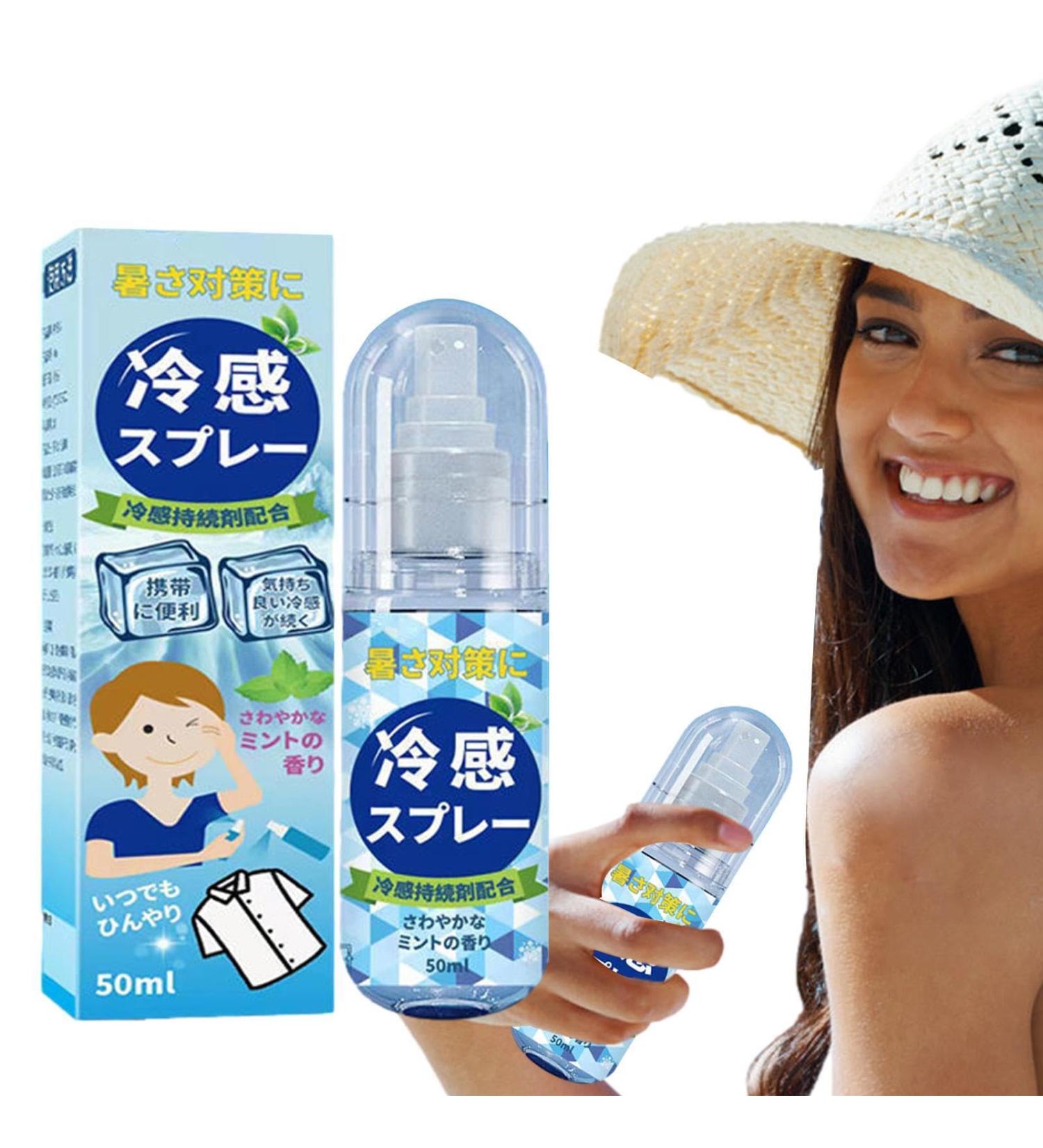 Skin Cooling Spray | Cool Down Spray | Body Instant Cooling Mist Spray for Hot Weather | Lightweight Soothing Summer Spray for Clothes and Skin Cooling Sprayer 50g - Buy Online on SooperMarket.com