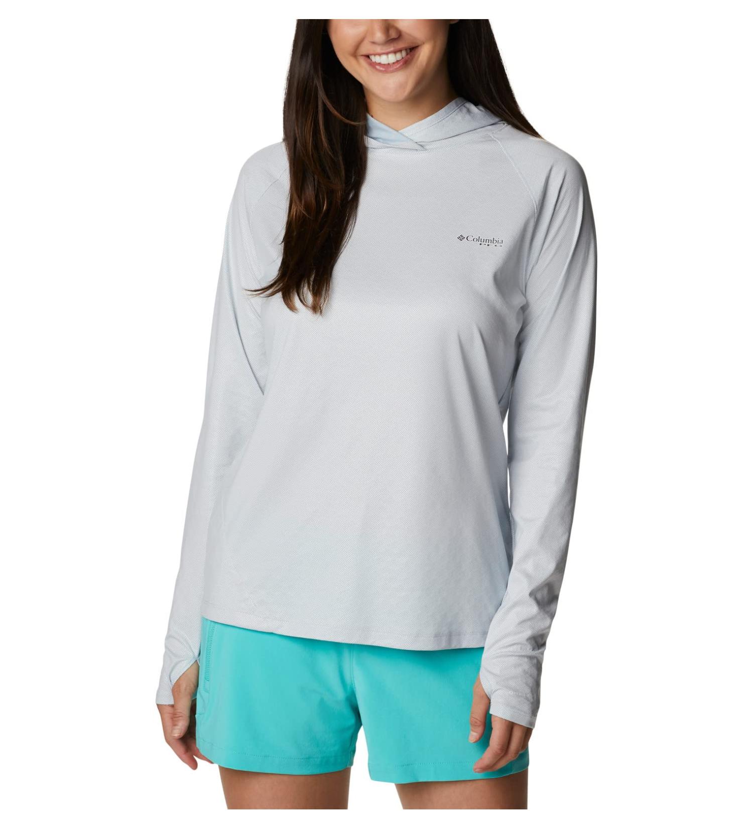 Columbia Women's Tidal Deflector Ice Ls Hoodie - Cirrus Grey (Large) - Buy Online on SooperMarket.com