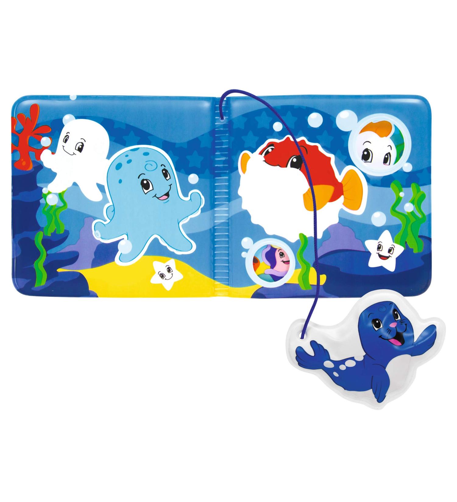 Simba ABC Magic Bath Book - Color Change Pictures Squeaker Pendant 8 Pages (13x13cm) | Ideal for Babies 6 Months+ - International Shipping Available - Buy Online on SooperMarket.com
