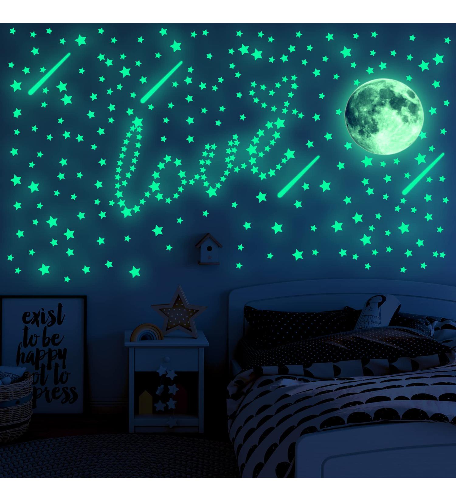 Ezigoo Glow in The Dark Stars Stickers - 476Pcs Luminous Decals for Kids Bedroom - Adhesive DIY Wall Stickers for Nursery Room - Ceiling Glow in The Dark Stickers for Baby Toddler Children - Buy Online on SooperMarket.com