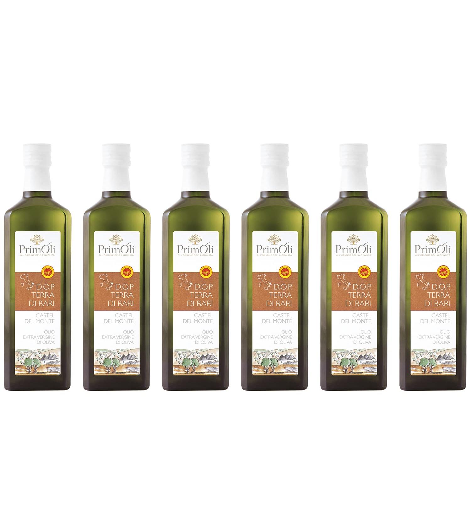 Buy Primoli Cold-Pressed Olive Oil D.O.P. Terra di Bari - Intense Fruity Flavor for Pasta Vegetables & More - 6x500ml Pack from Puglia Italy - Buy Online on SooperMarket.com