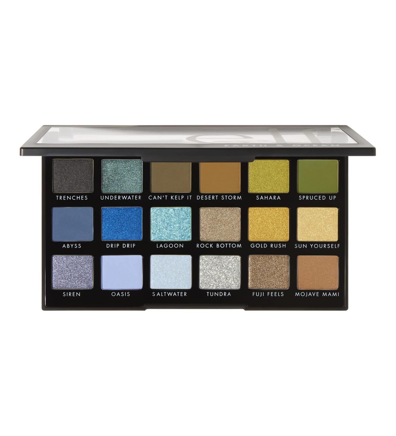 e.l.f. Earth & Ocean Eyeshadow Palette | 18 Matte & Shimmer Shades | Ultra-Pigmented Formula | 0.6 Oz - Buy Online on SooperMarket.com