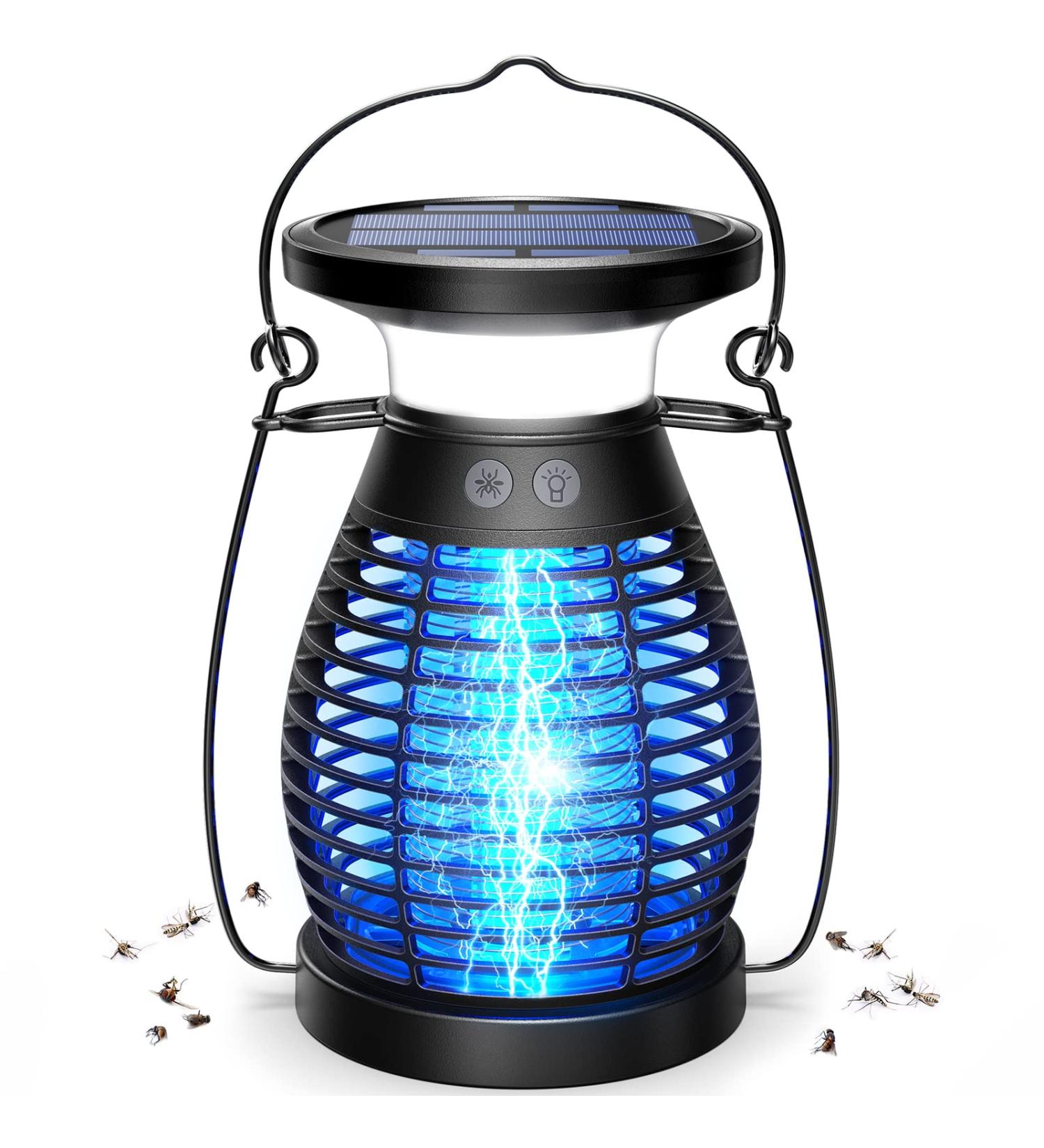 KOOSA Solar Bug Zapper - Cordless & Waterproof Mosquito Zapper with 4200V UV Light - 3-in-1 Fly Zapper for Outdoor Use - Effective Up to 2100 Sq Ft - Buy Online on SooperMarket.com