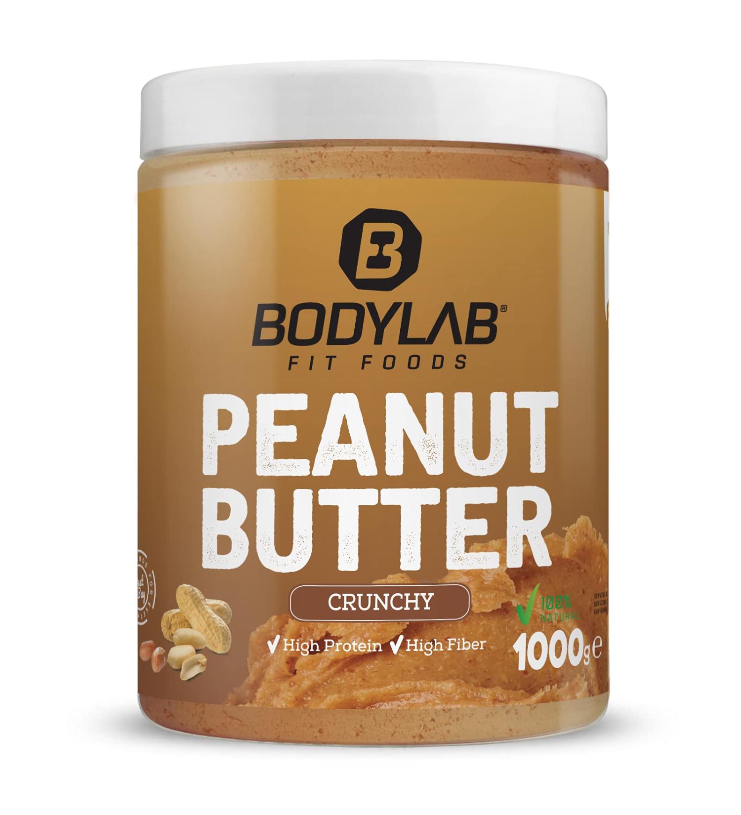 Bodylab24 100% Crunchy Peanut Butter 1000g - Additive-Free Natural & International Shipping Available - Buy Online on SooperMarket.com