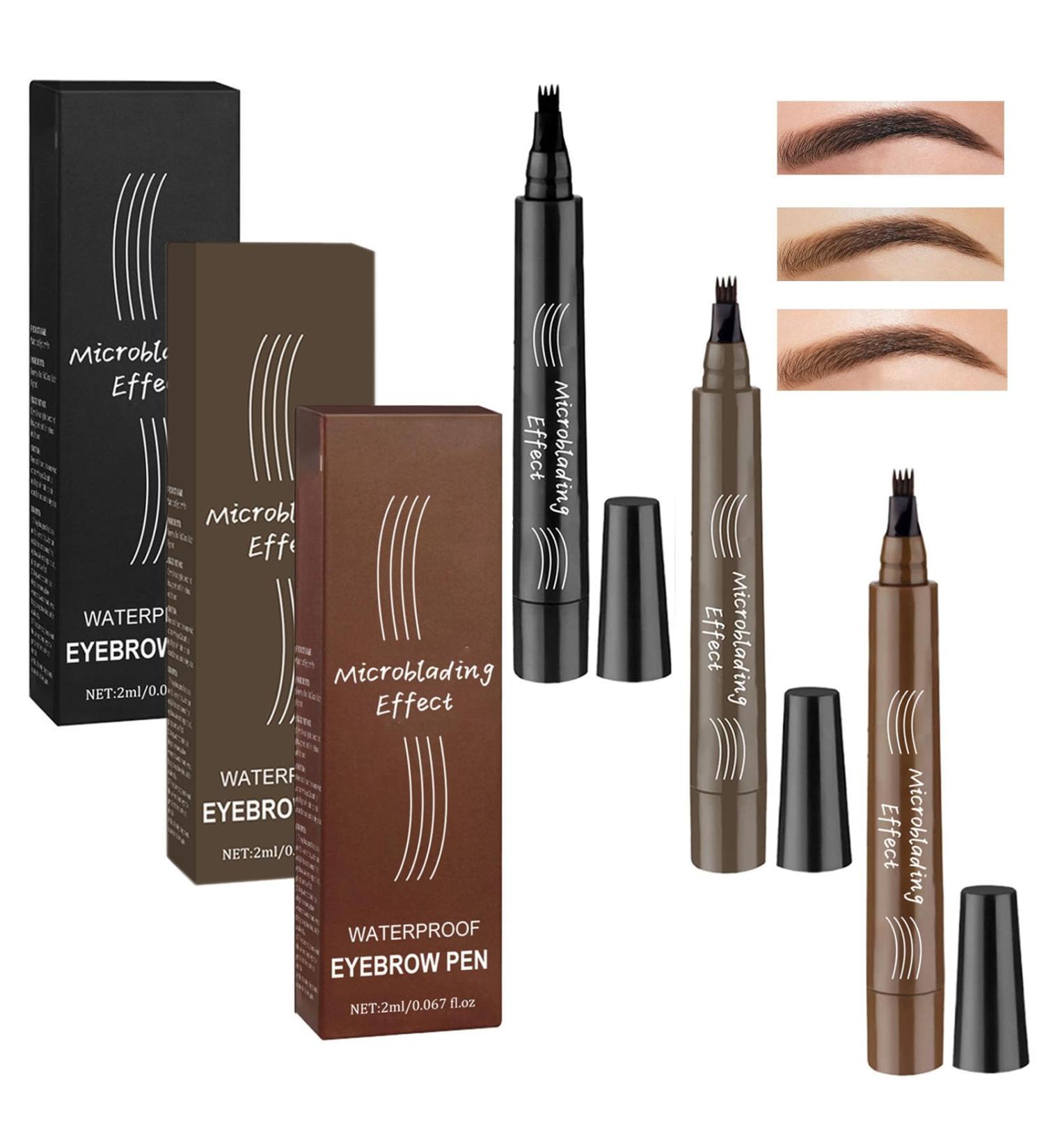 3 PCS Eyebrow Pencil Eyebrow Pen Waterproof Brow pen Microblading Eye Brow Pencils Long Lasting Natural Eyebrow Pen Black & Black-gray & Light Brown 3 count (Pack of 1) 03 Black & Black-gray & Light Brown - Buy Online on SooperMarket.com