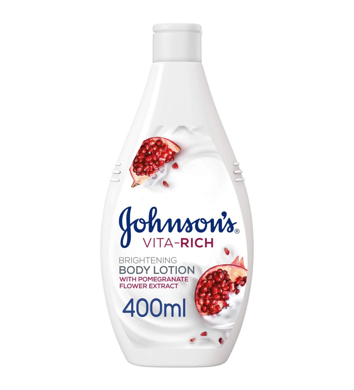 Johnsons Adult Vita-Rich Bright Body Lotion Pomgrnt - 400 ml - Buy Online on SooperMarket.com