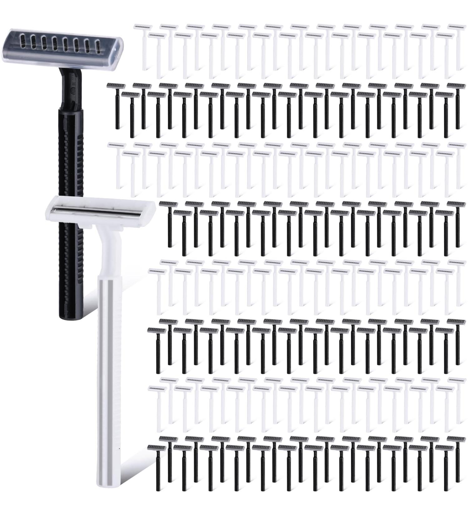 Lasnten 400 Pcs Disposable Razors - Twin Blade Individually Wrapped Stainless Steel Shaving Razors for Men & Women - Ideal for Hotels Shelters & Nursing Homes - Buy Online on SooperMarket.com